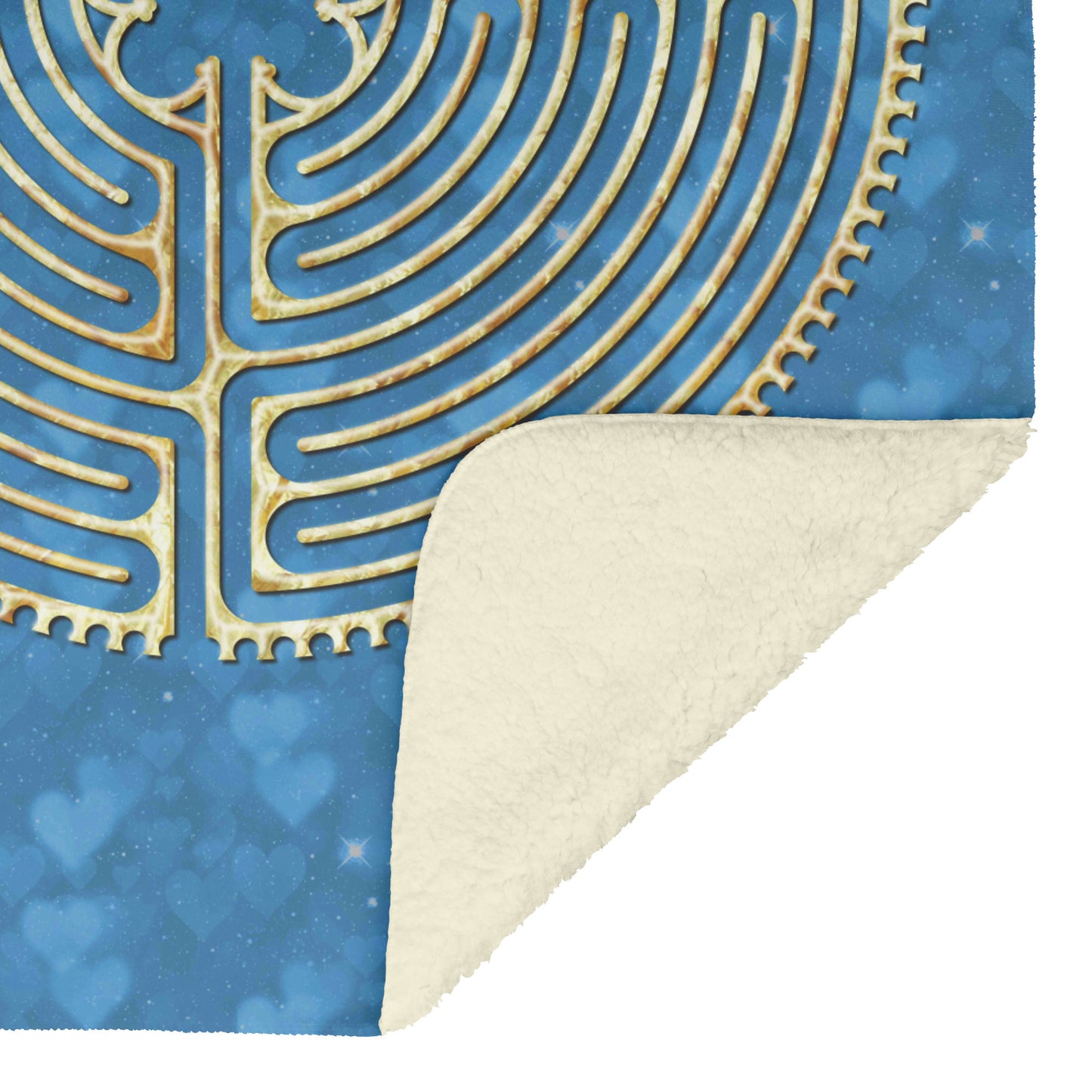 Chartres Labyrinth Therapy Blanket - Blue