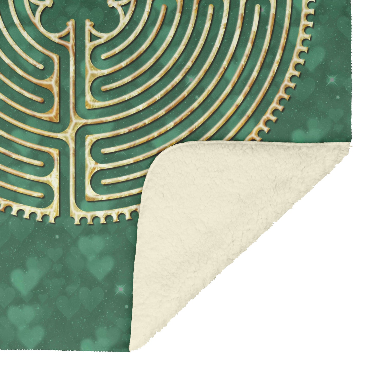 Chartres Labyrinth Therapy Blanket - Green