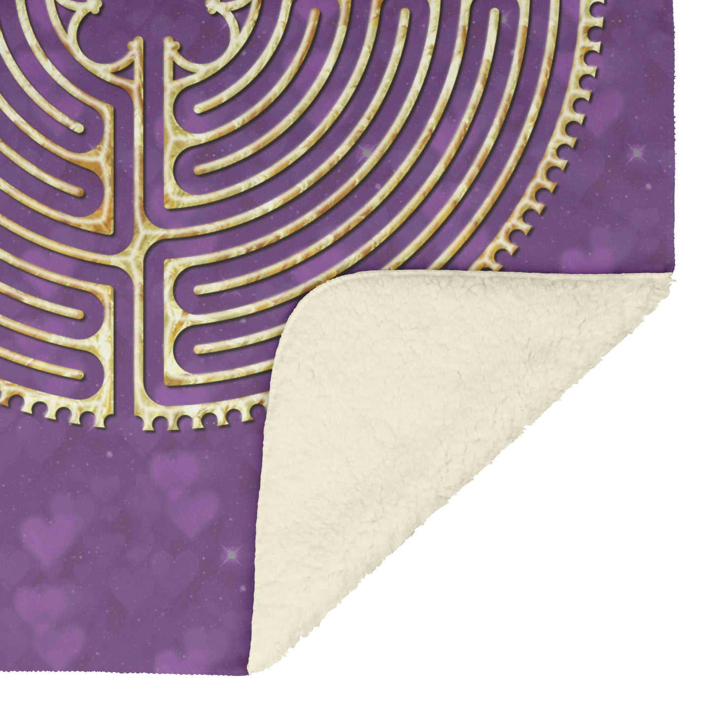 Chartres Labyrinth Therapy Blanket - Purple