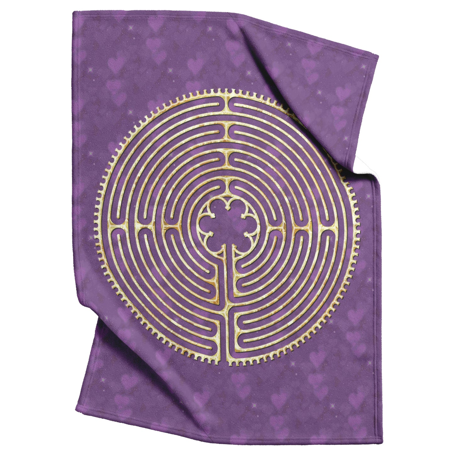 Chartres Labyrinth Therapy Blanket - Purple