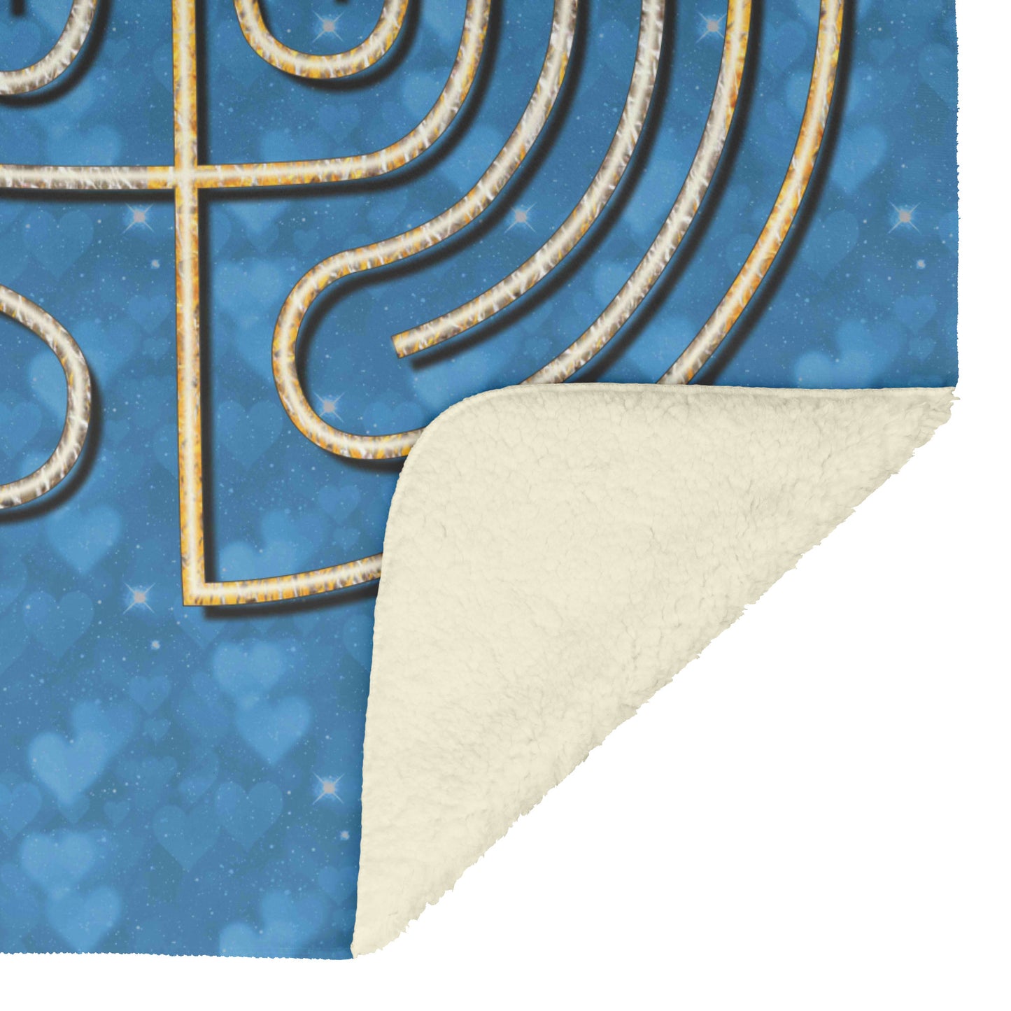 Cretian Labyrinth Therapy Blanket - Blue
