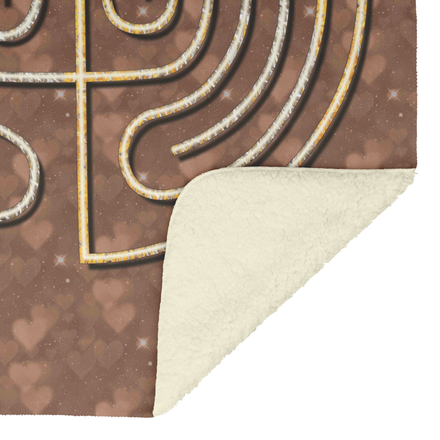 Cretian Labyrinth Therapy Blanket - Brown