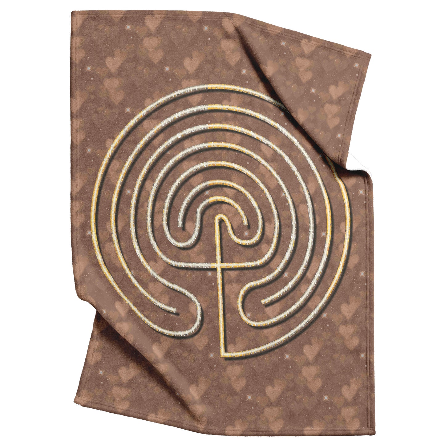 Cretian Labyrinth Therapy Blanket - Brown