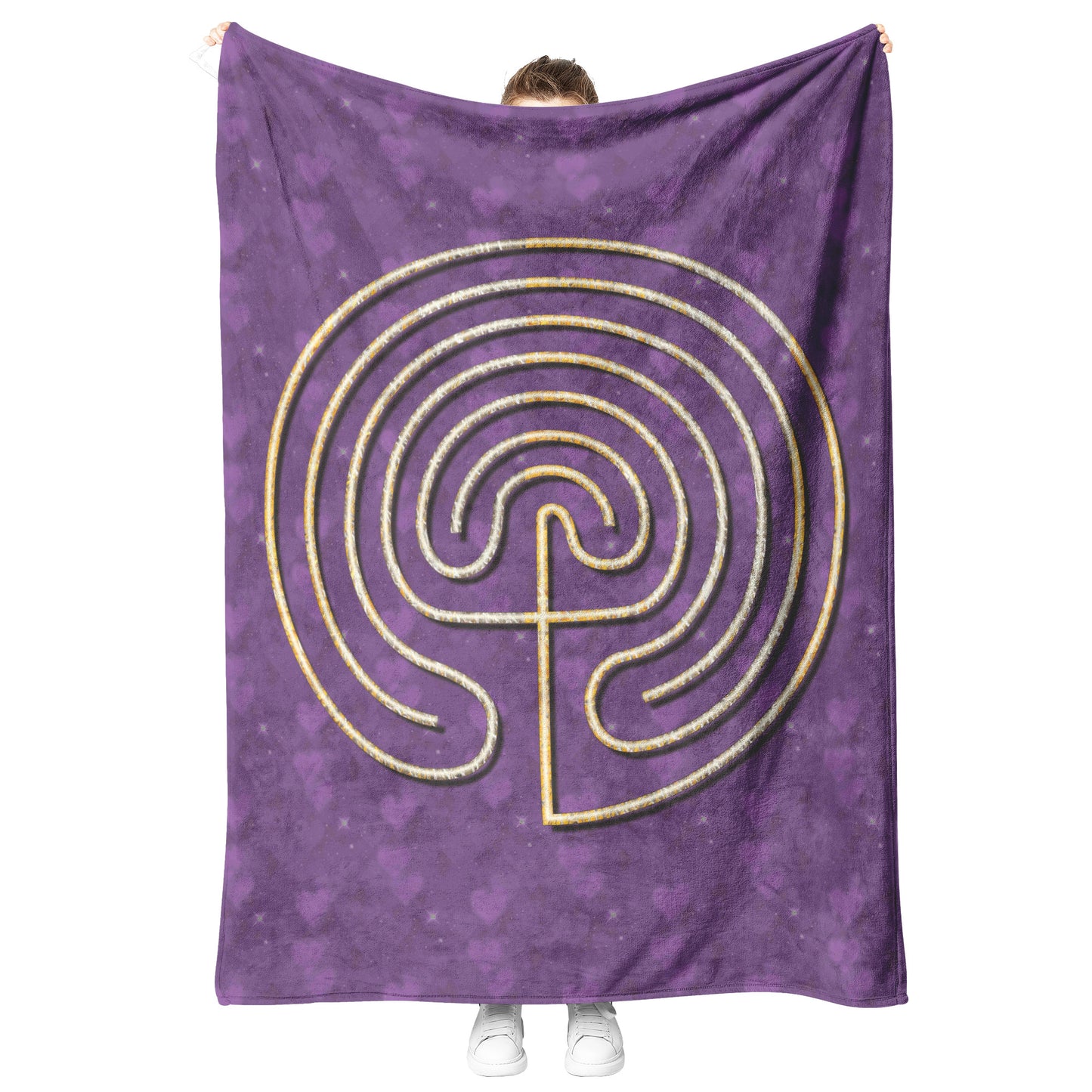 Cretian Labyrinth Therapy Blanket - Purple