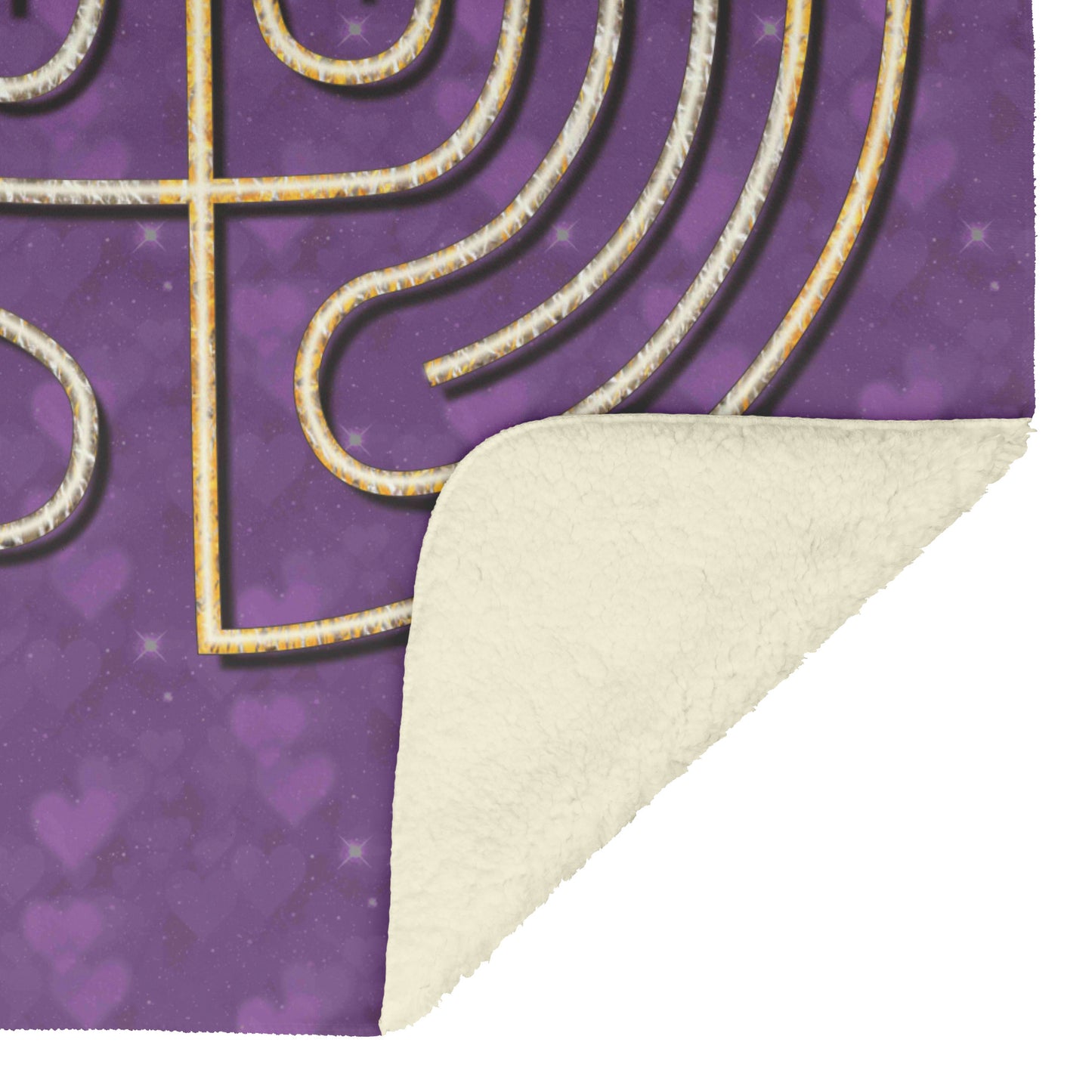 Cretian Labyrinth Therapy Blanket - Purple
