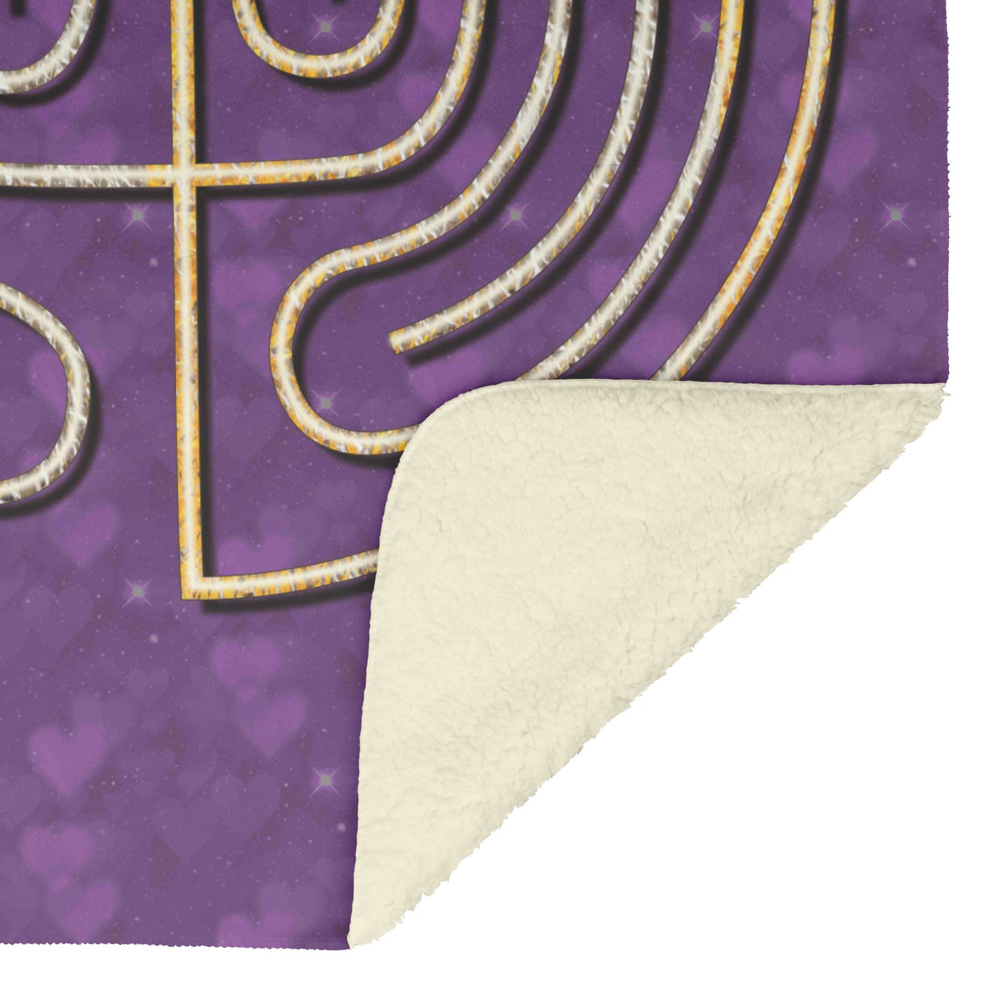 Cretian Labyrinth Therapy Blanket - Purple