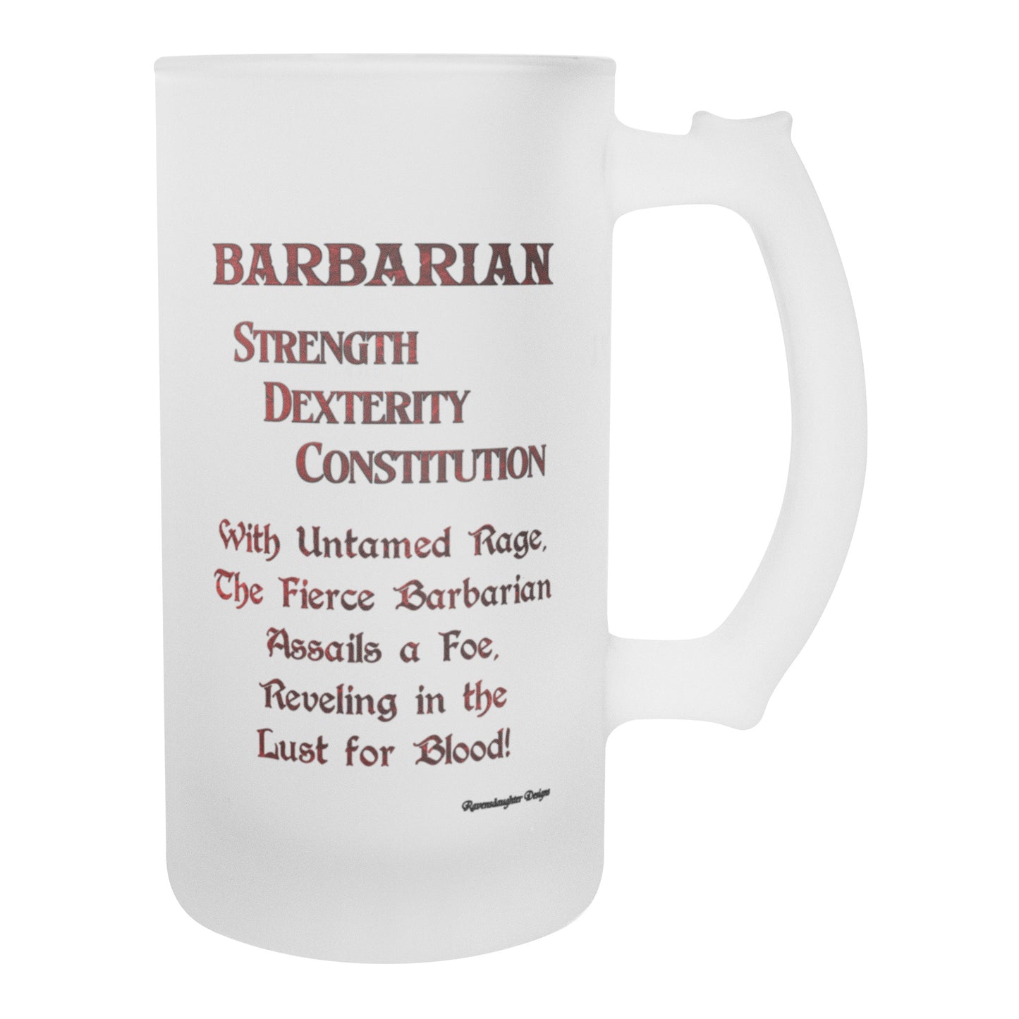 D&D Barbarian Frosted Mug