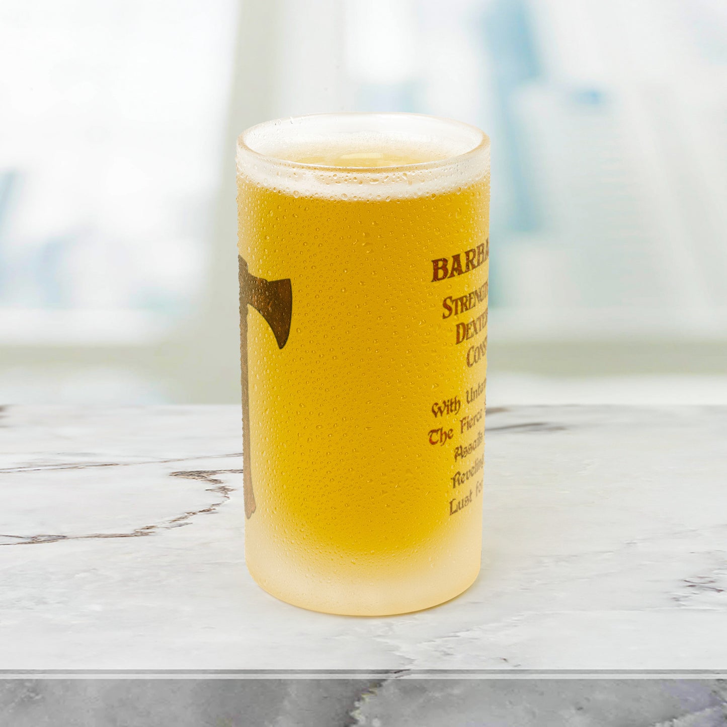 D&D Barbarian Frosted Mug