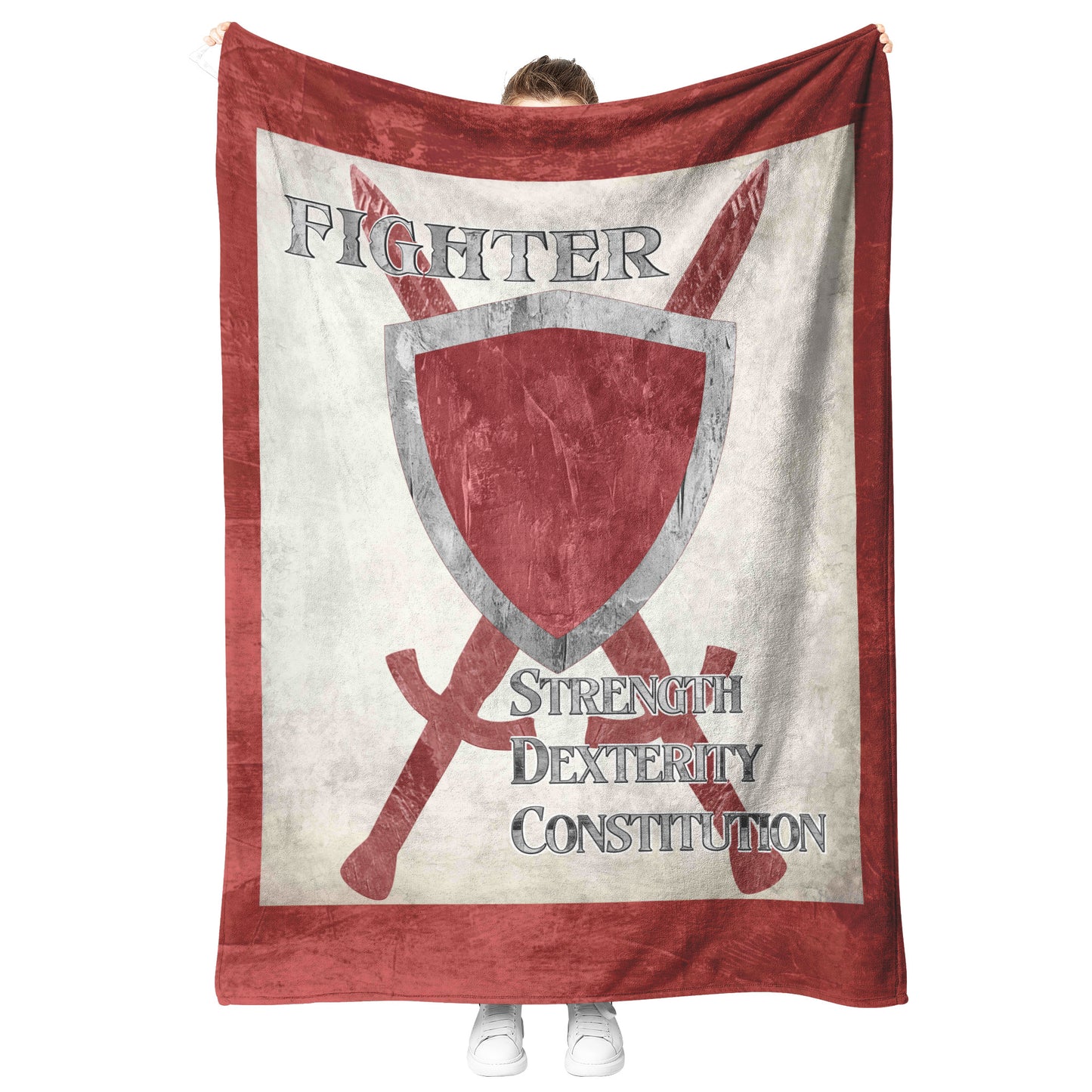 D&D Fighter Fleece Blanket