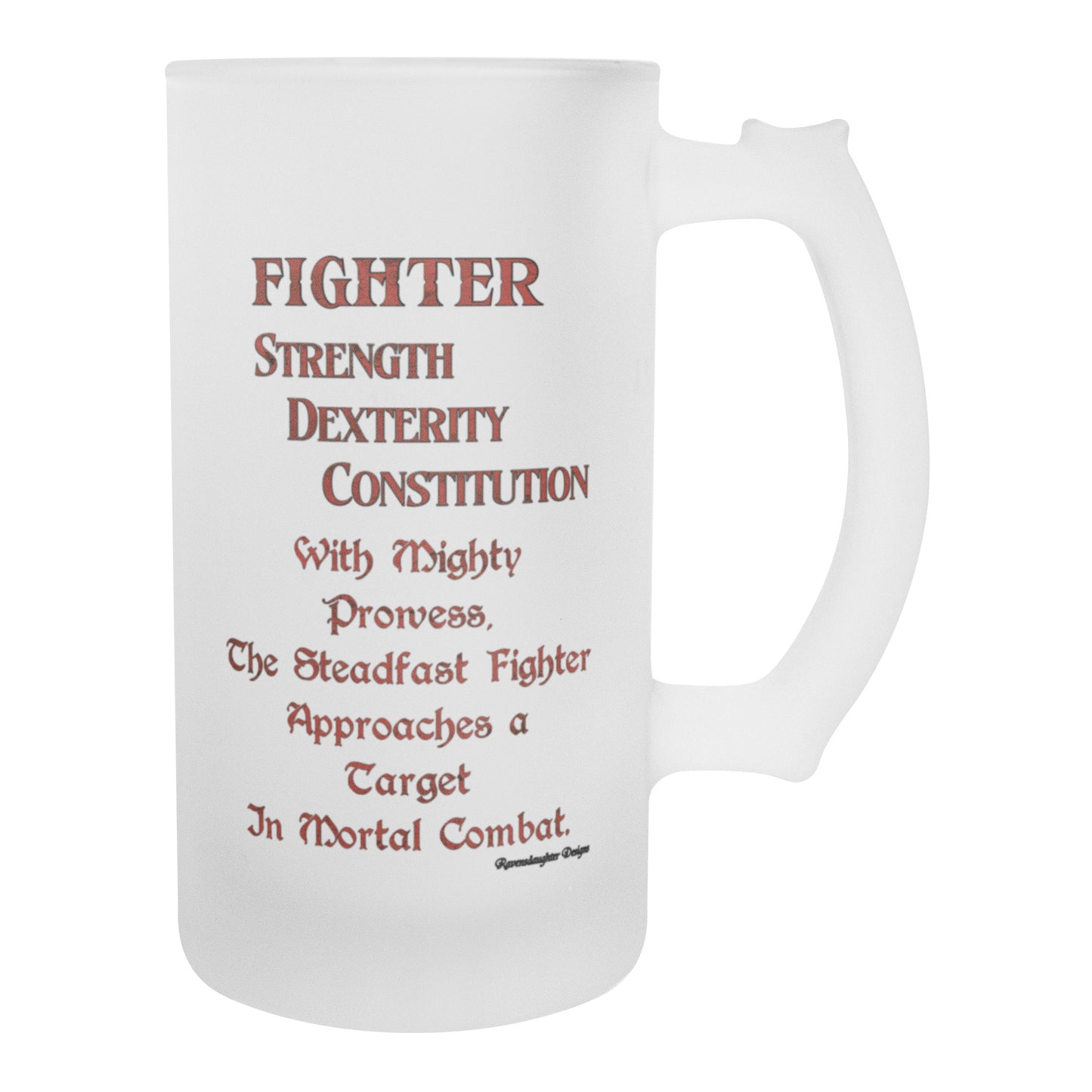 D&D Fighter Frosted Mug