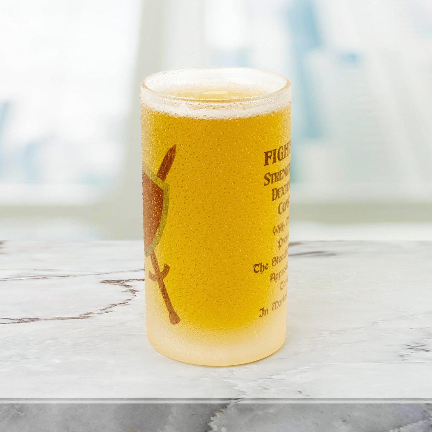 D&D Fighter Frosted Mug