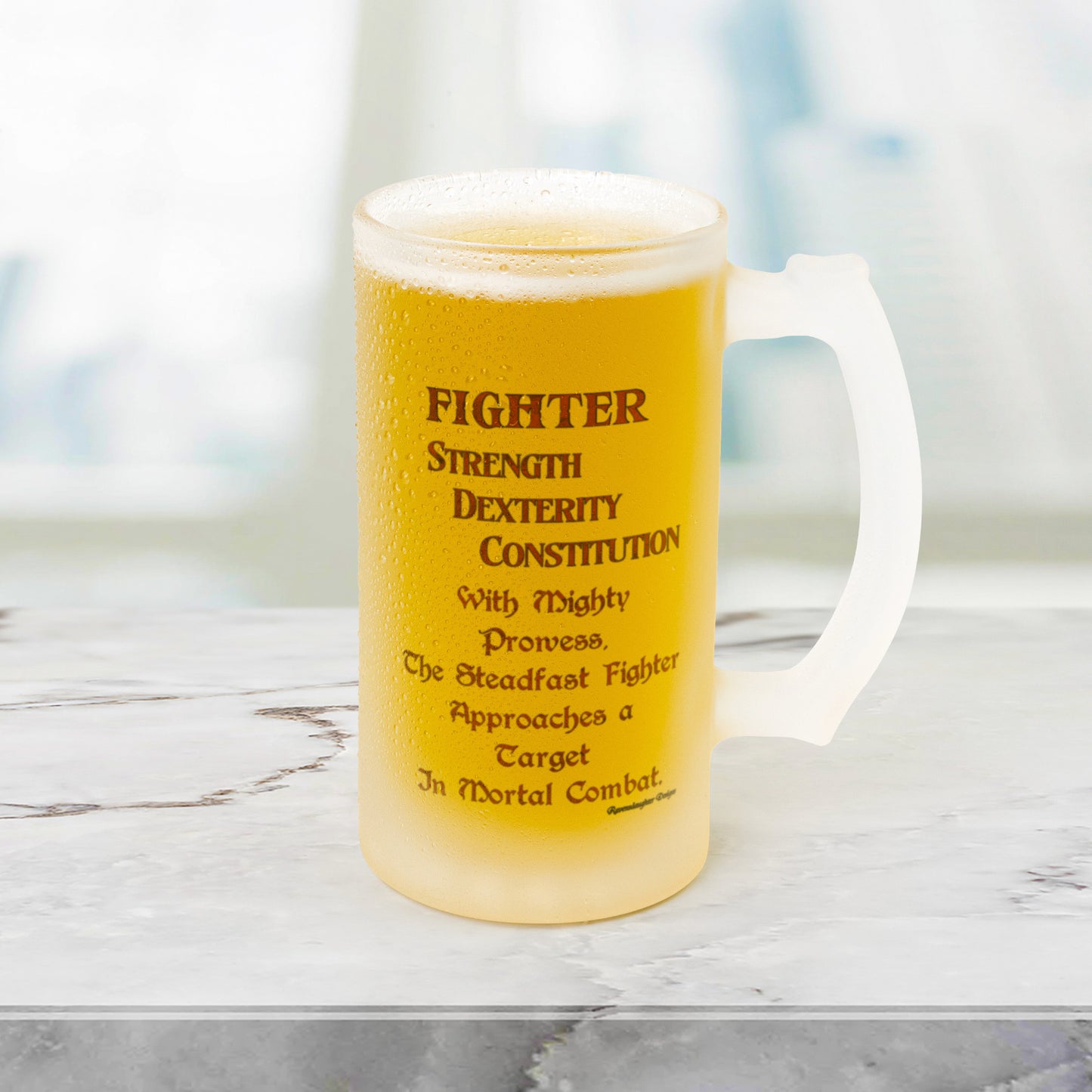 D&D Fighter Frosted Mug