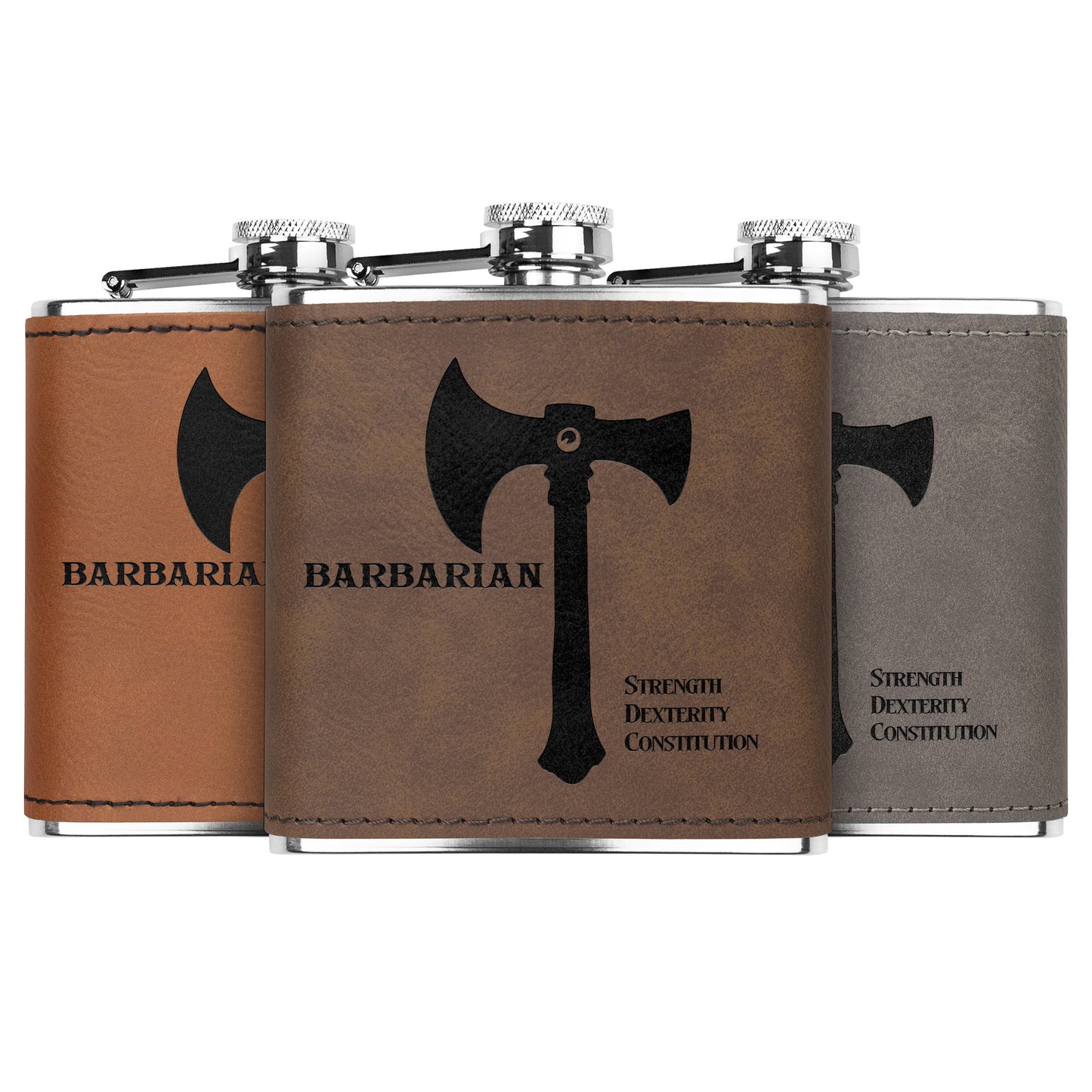 D&D Leatherette Flask - Barbarian