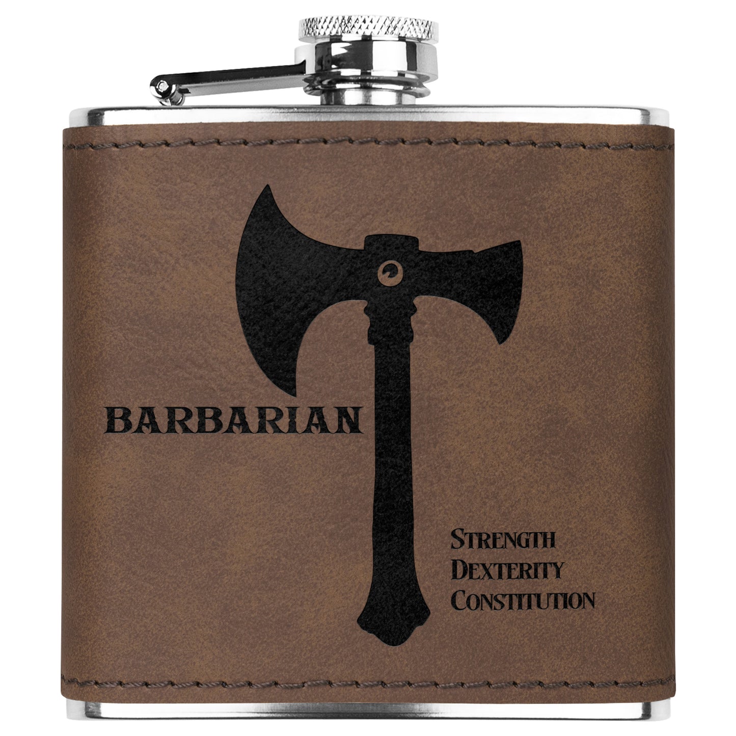 D&D Leatherette Flask - Barbarian