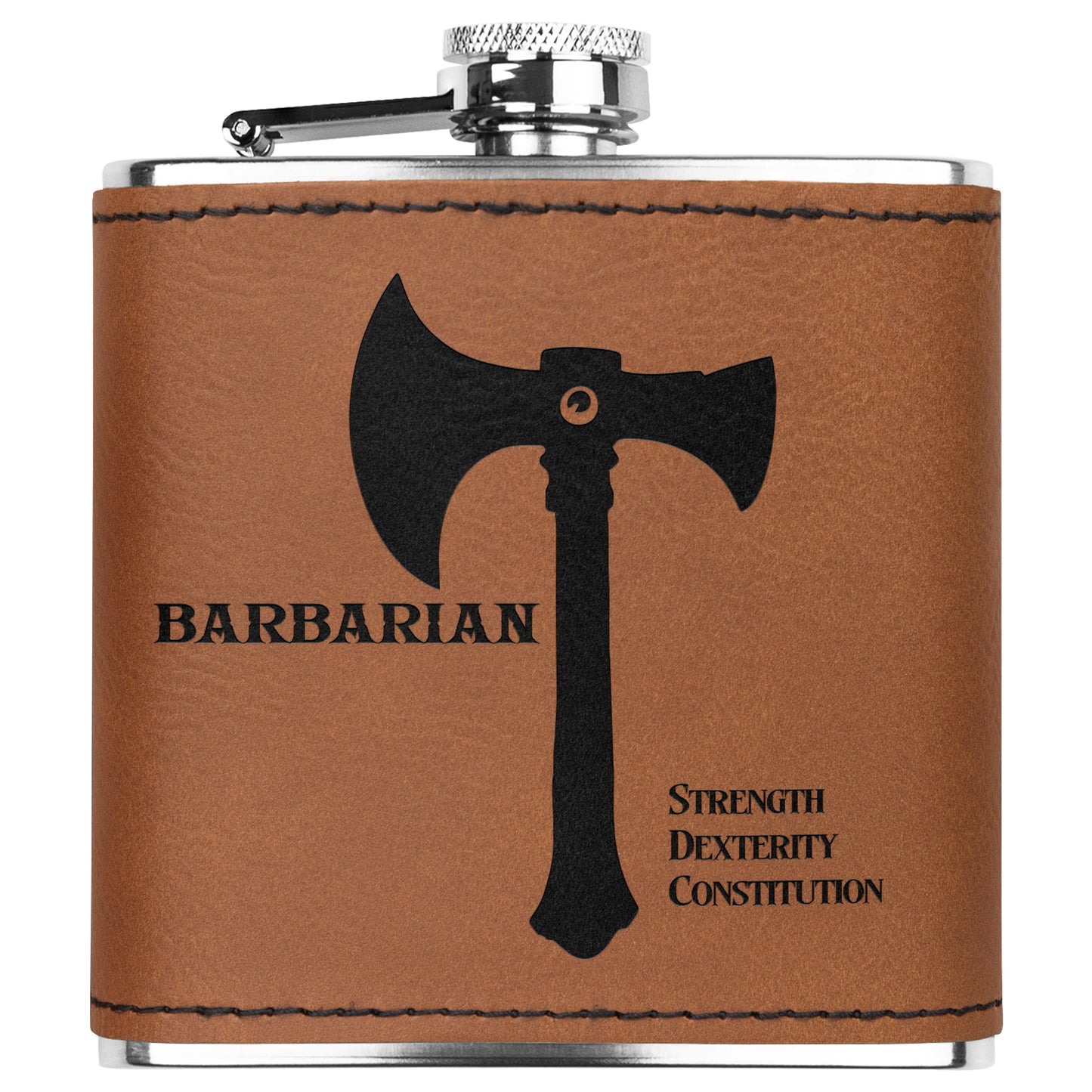 D&D Leatherette Flask - Barbarian