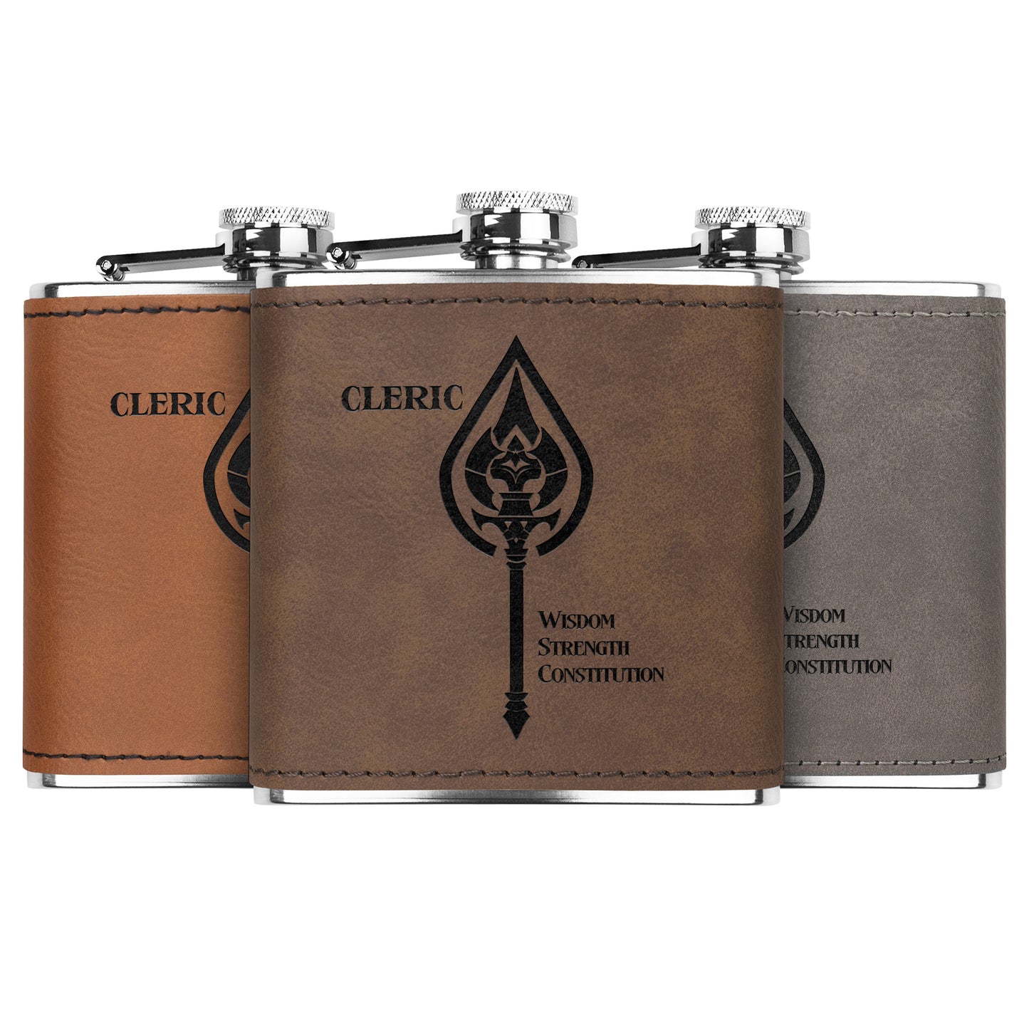 D&D Leatherette Flask - Cleric