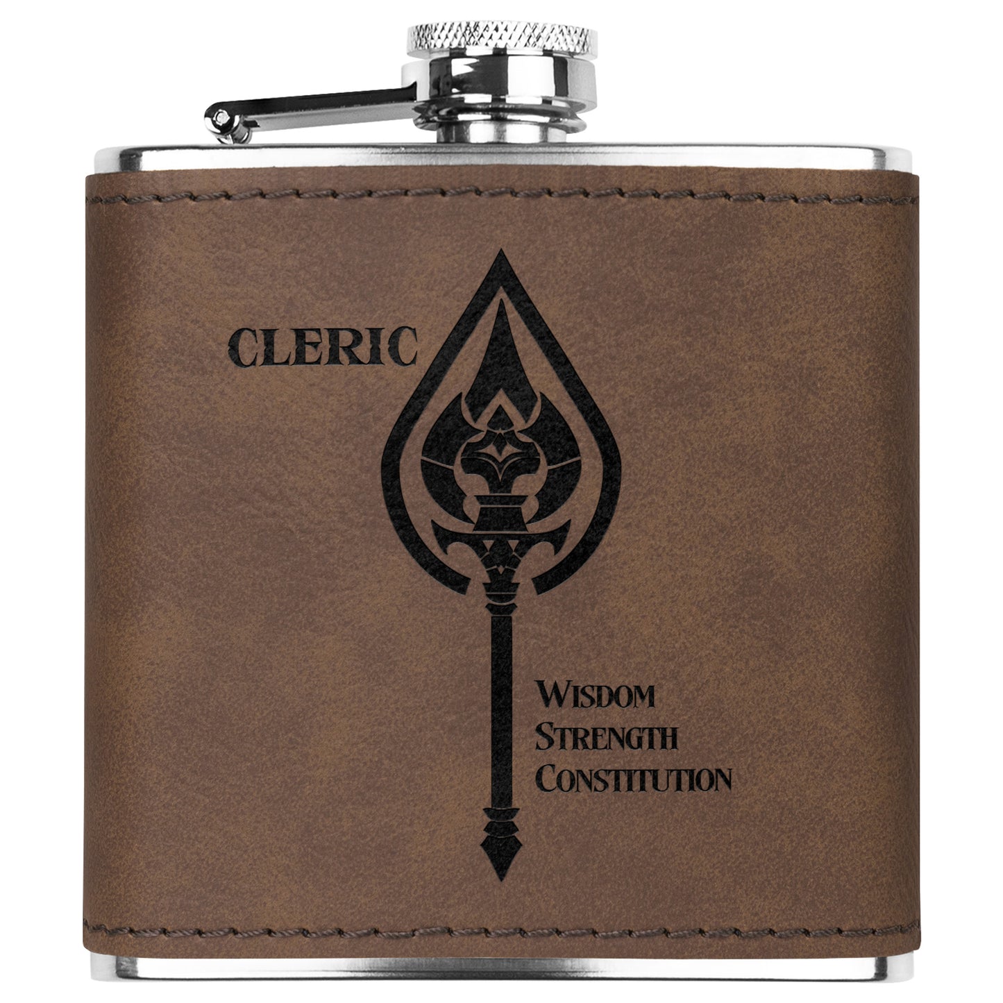 D&D Leatherette Flask - Cleric