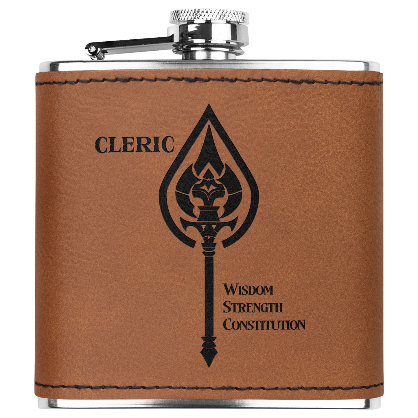 D&D Leatherette Flask - Cleric