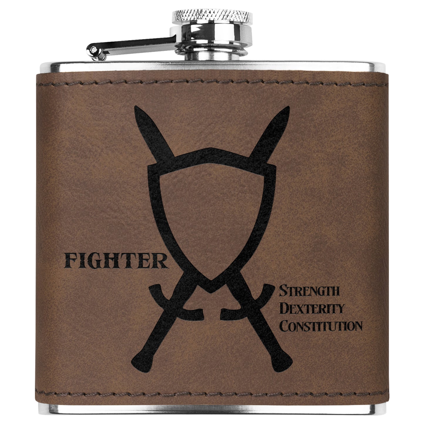 D&D Leatherette Flask - Fighter