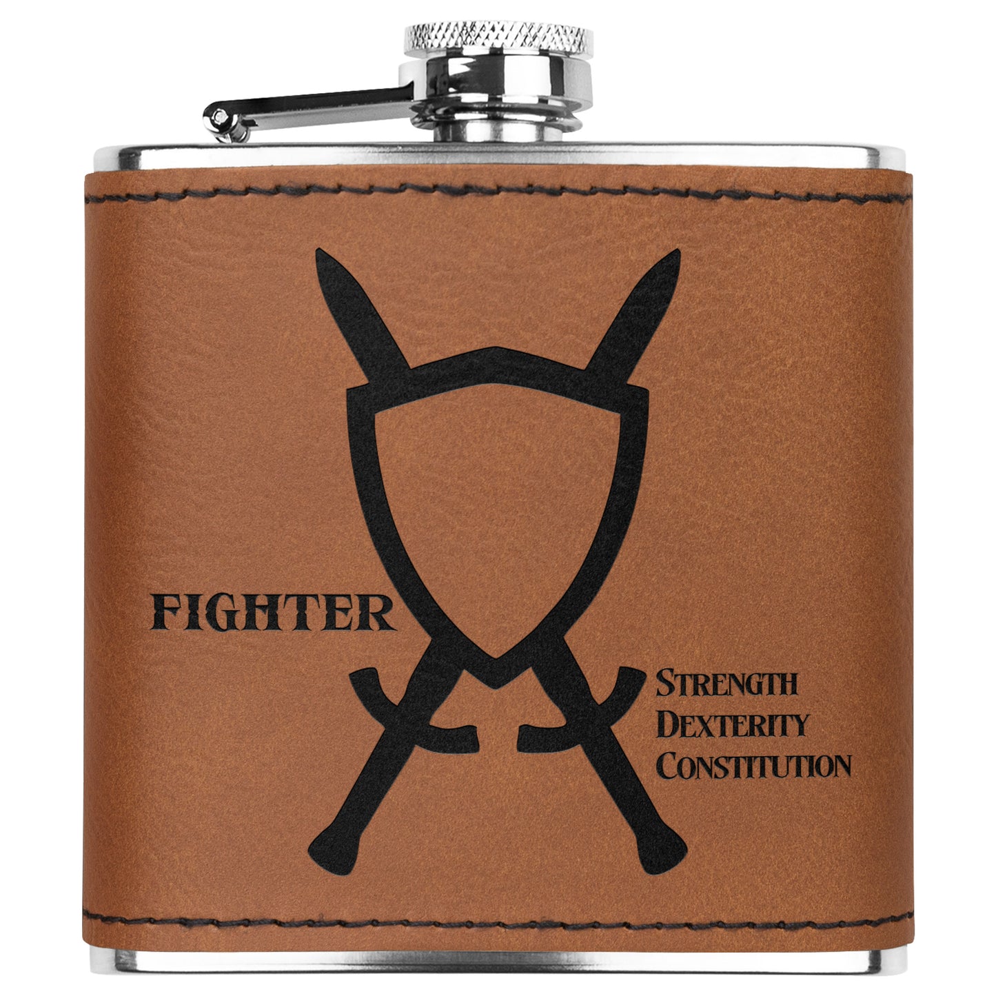 D&D Leatherette Flask - Fighter