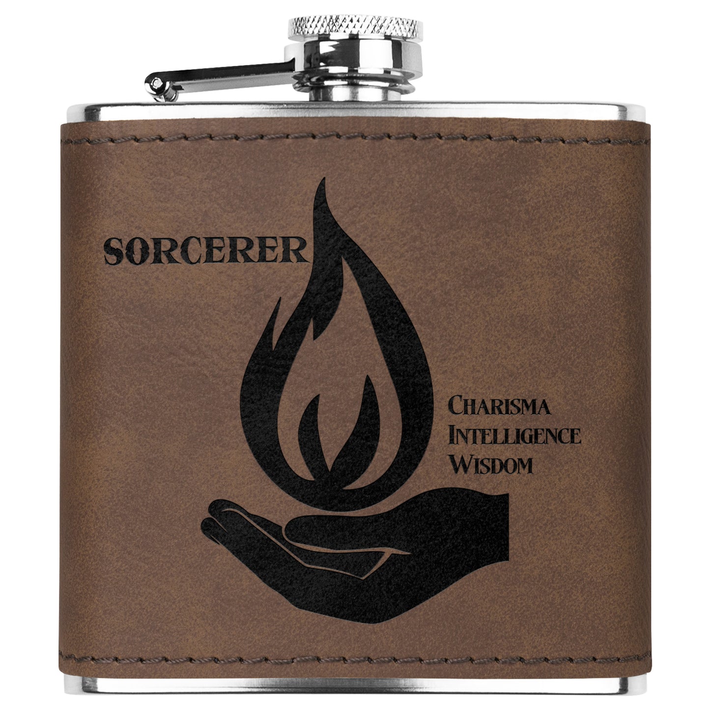D&D Leatherette Flask - Sorcerer