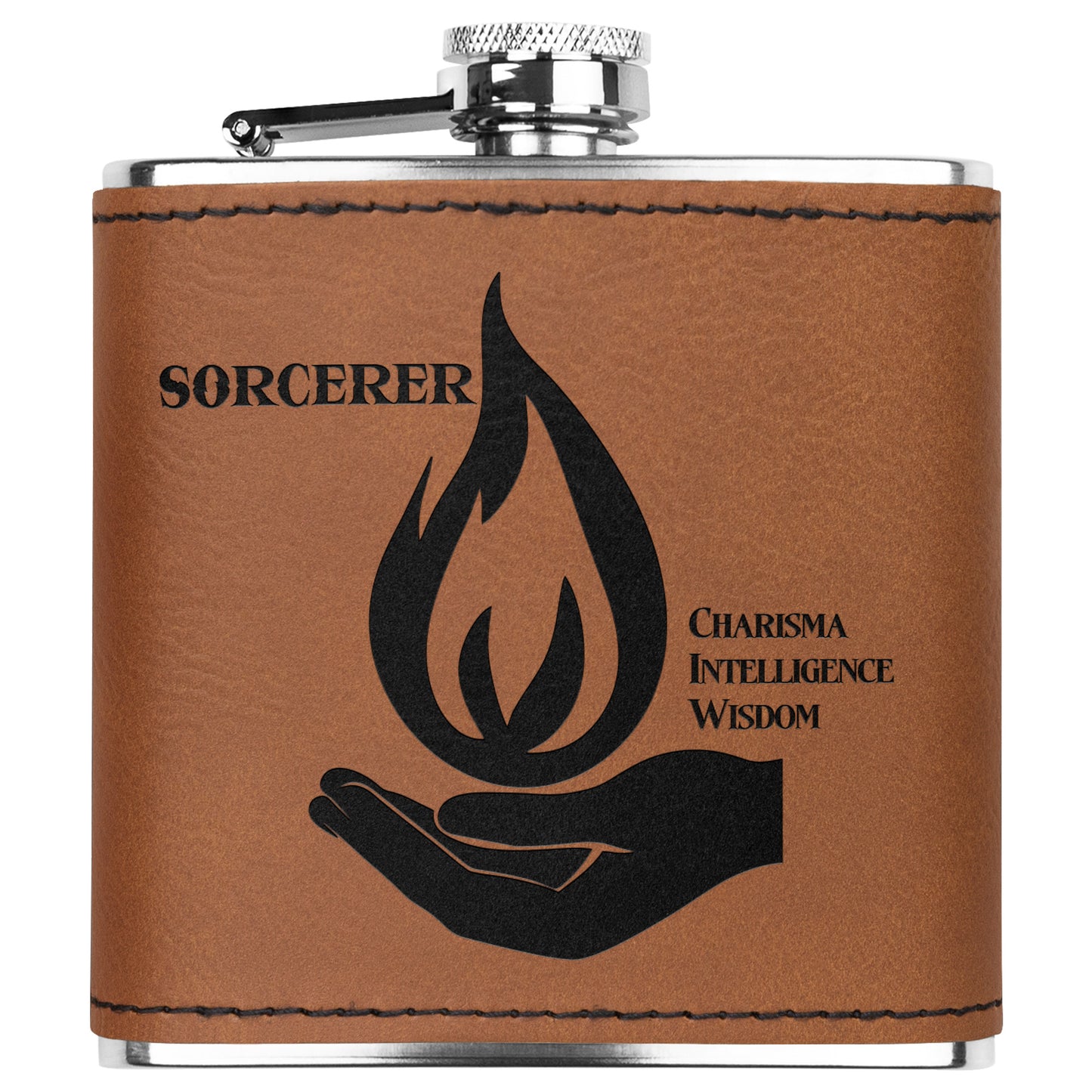D&D Leatherette Flask - Sorcerer