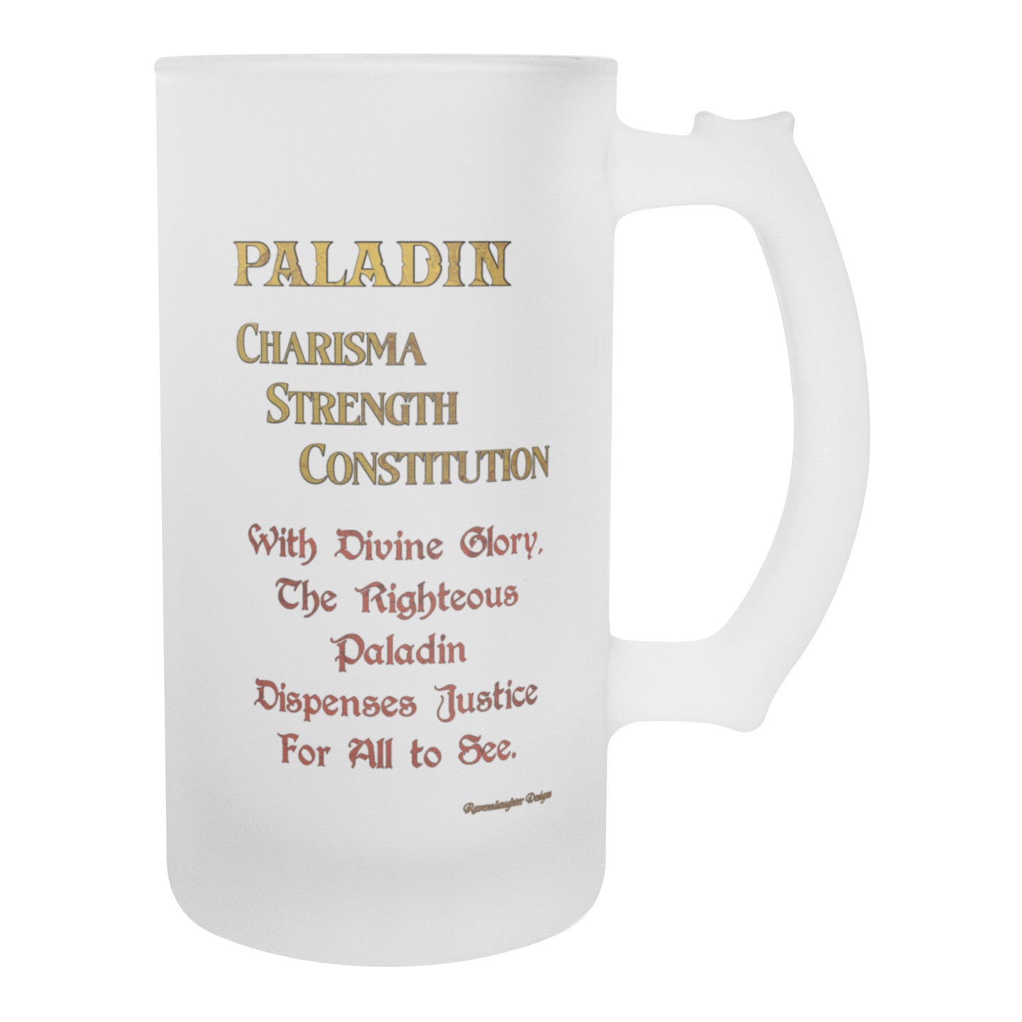 D&D Paladin Frosted Mug
