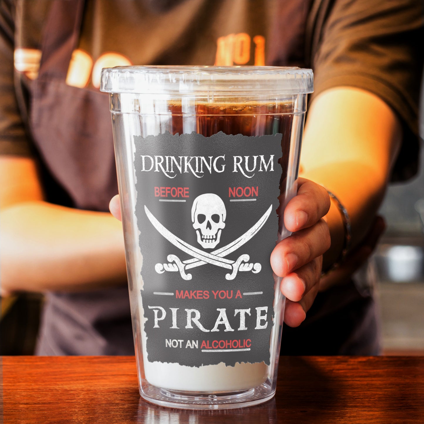 Drinking Rum Before Noon Acrylic Cup