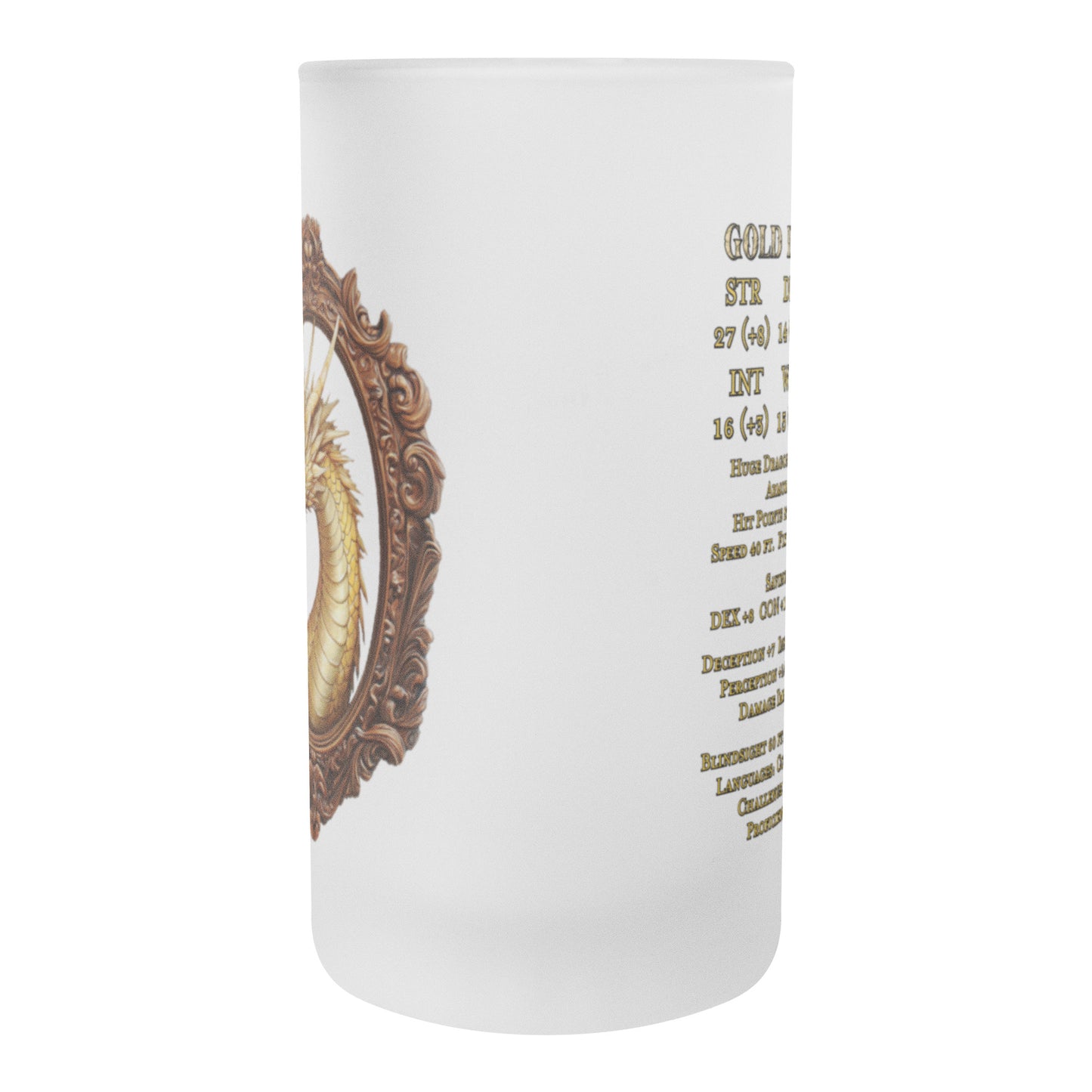 Gold Dragon Frosted Mug