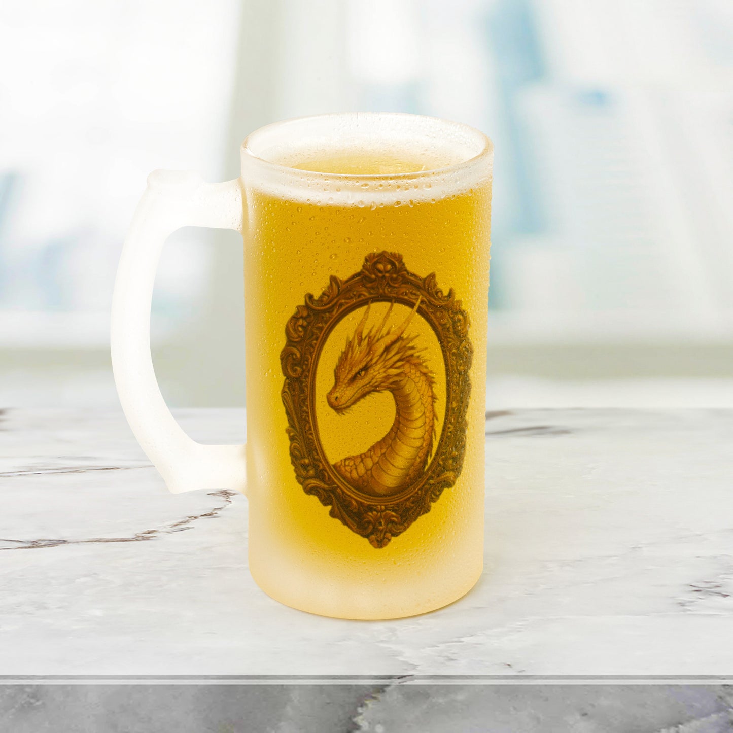 Gold Dragon Frosted Mug