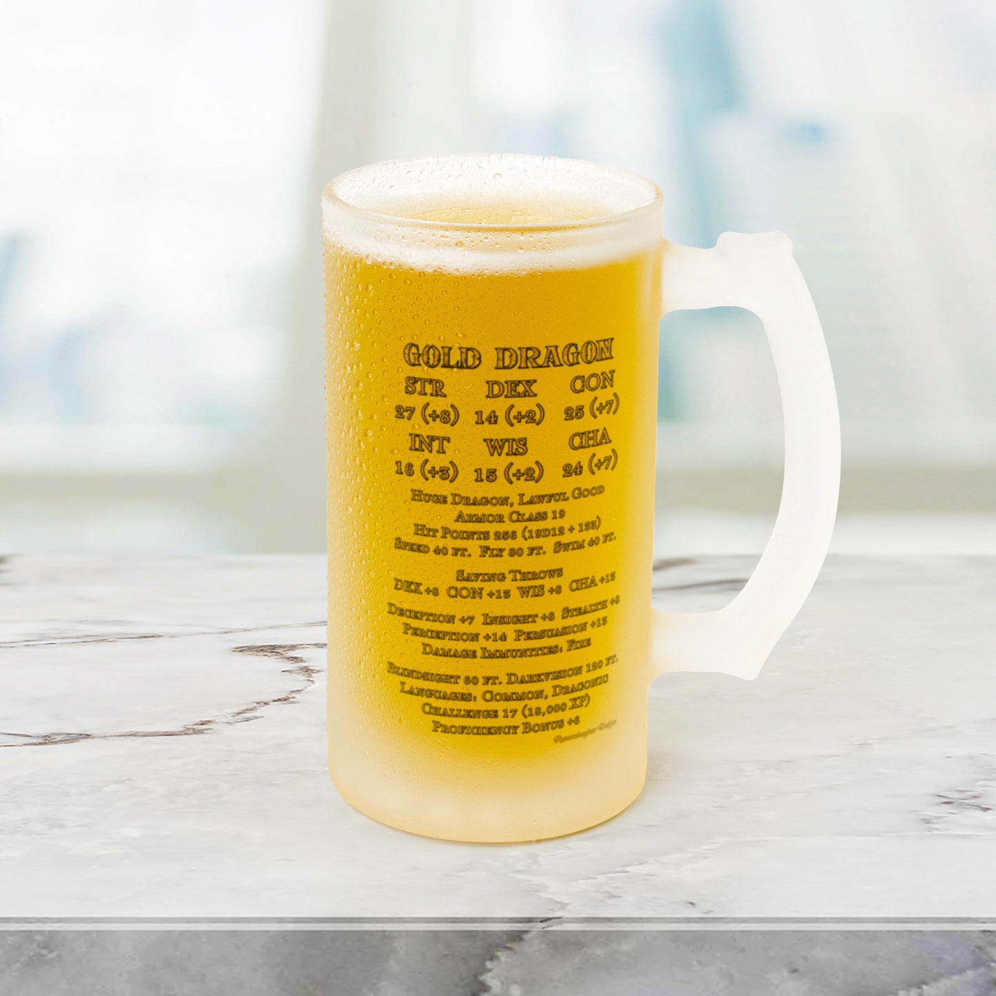Gold Dragon Frosted Mug