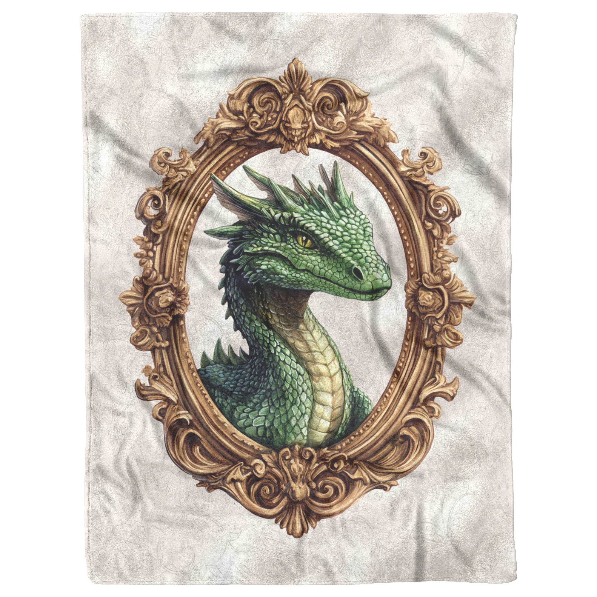 Green Egg Skin Dragon Pattern Print Throw Blanket