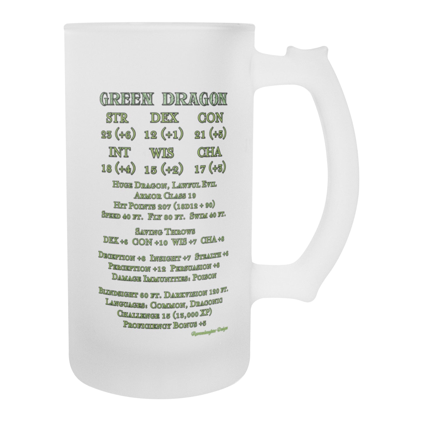Green Dragon Frosted Mug