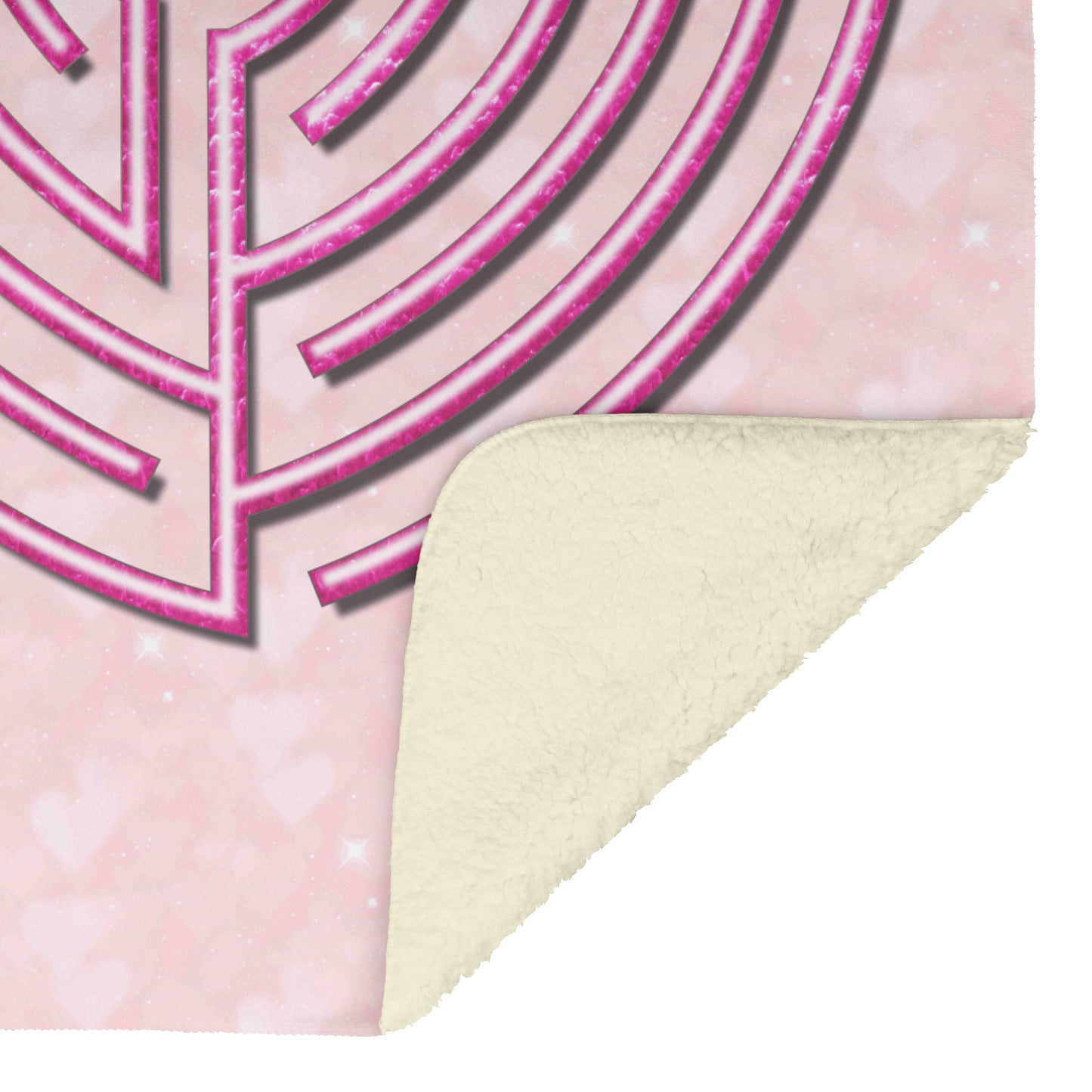 Heart Labyrinth Therapy Blanket - Peach