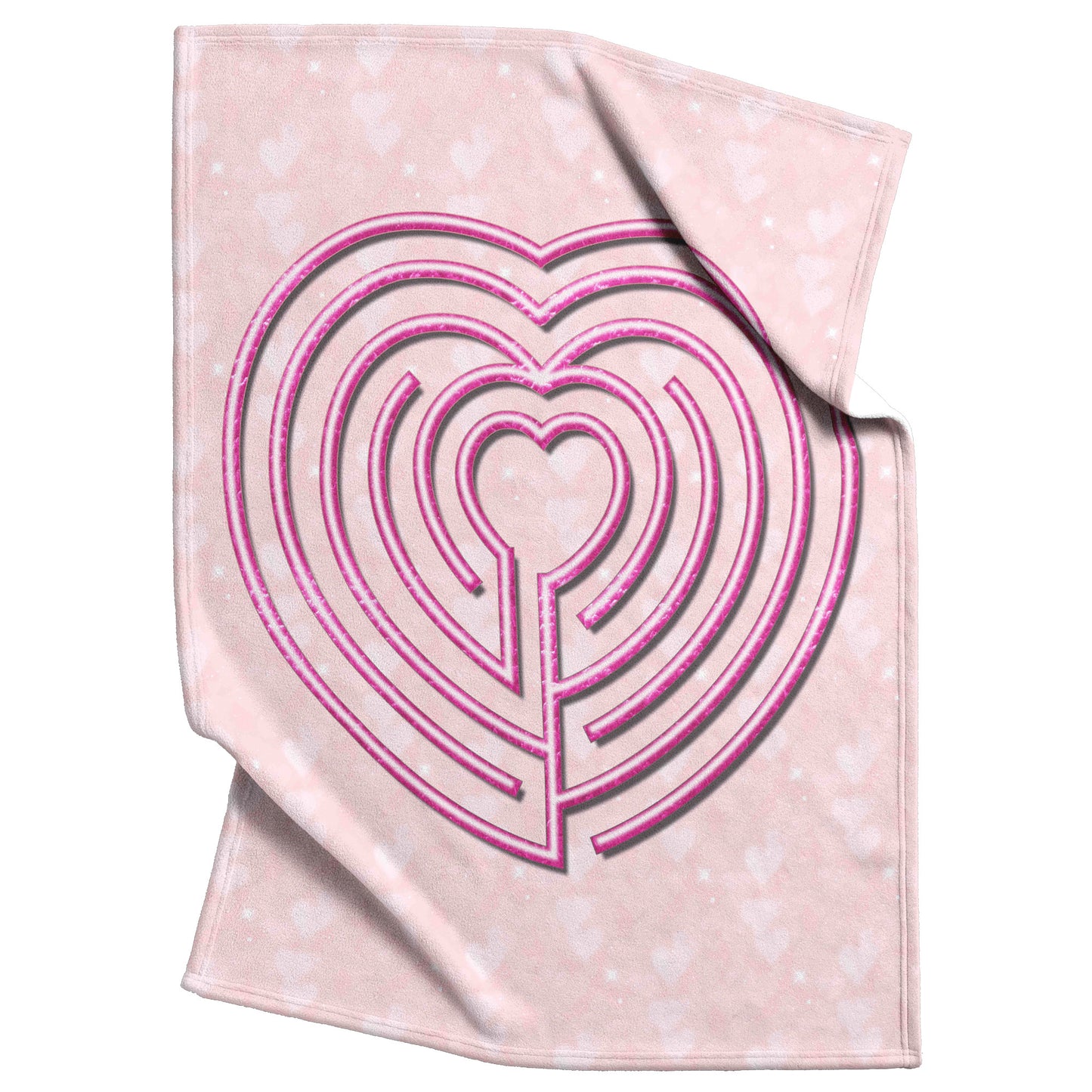 Heart Labyrinth Therapy Blanket - Peach