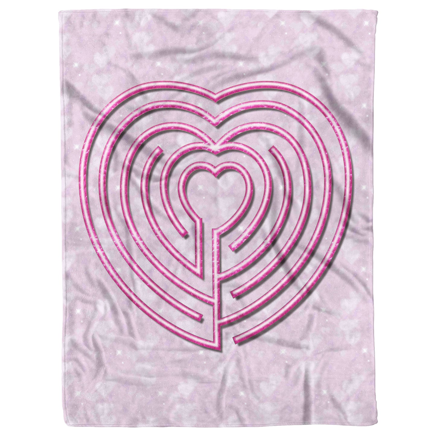Heart Labyrinth Therapy Blanket - Pink