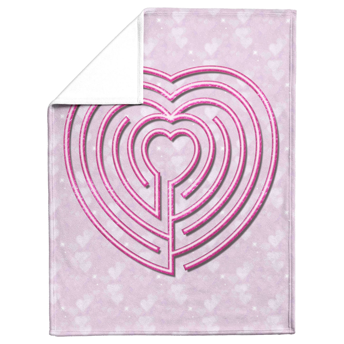 Heart Labyrinth Therapy Blanket - Pink