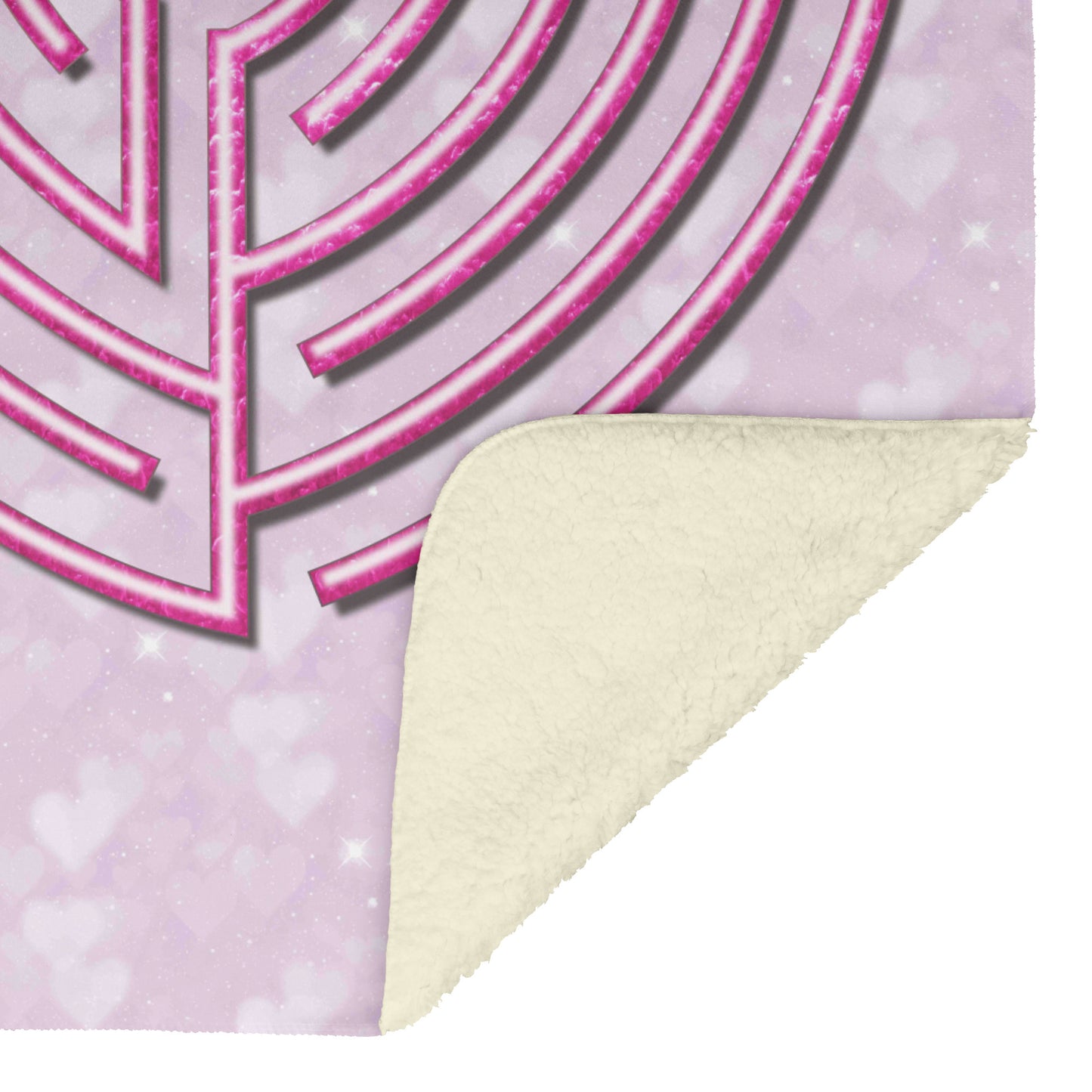 Heart Labyrinth Therapy Blanket - Pink