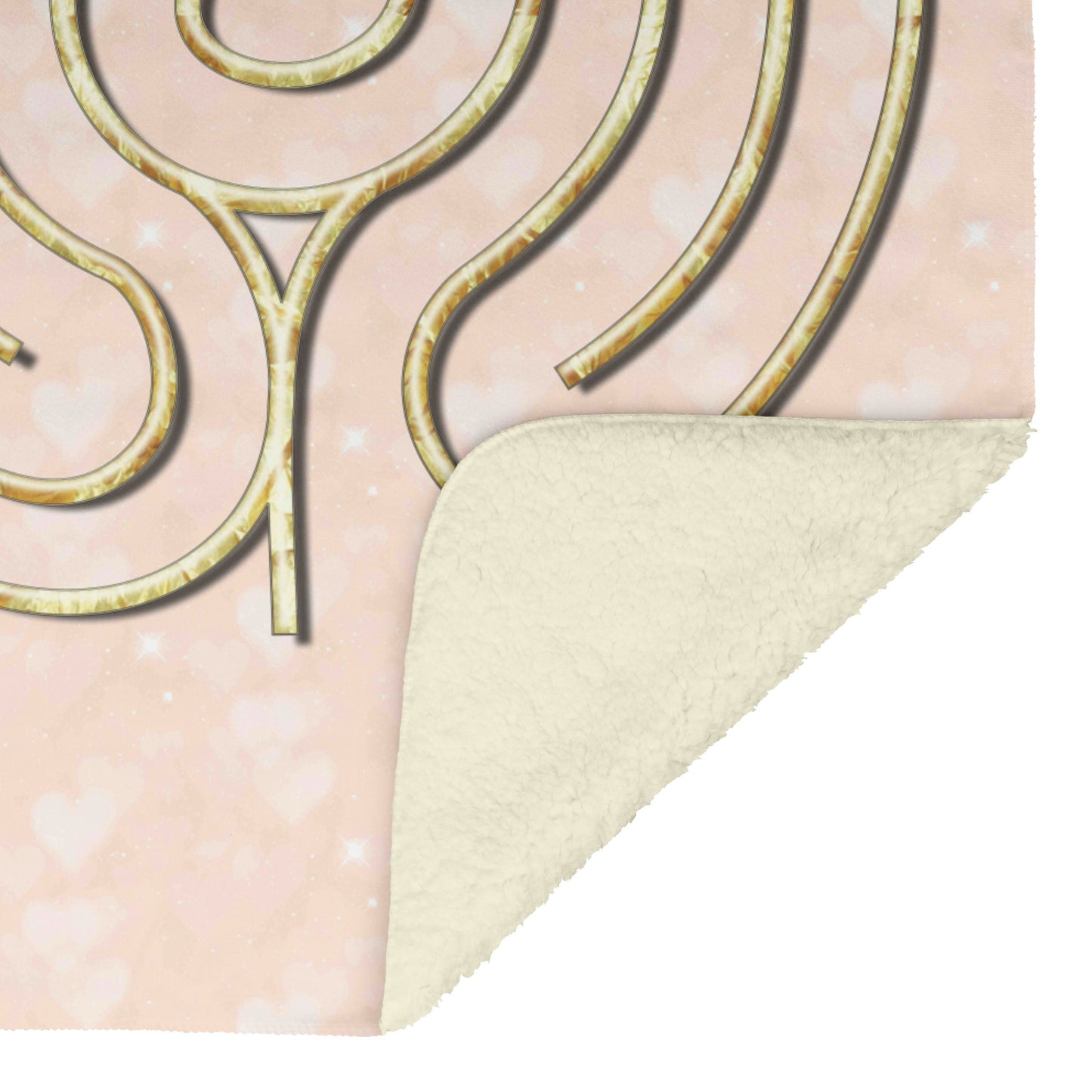 Hindu Labyrinth Therapy Blanket - Peach