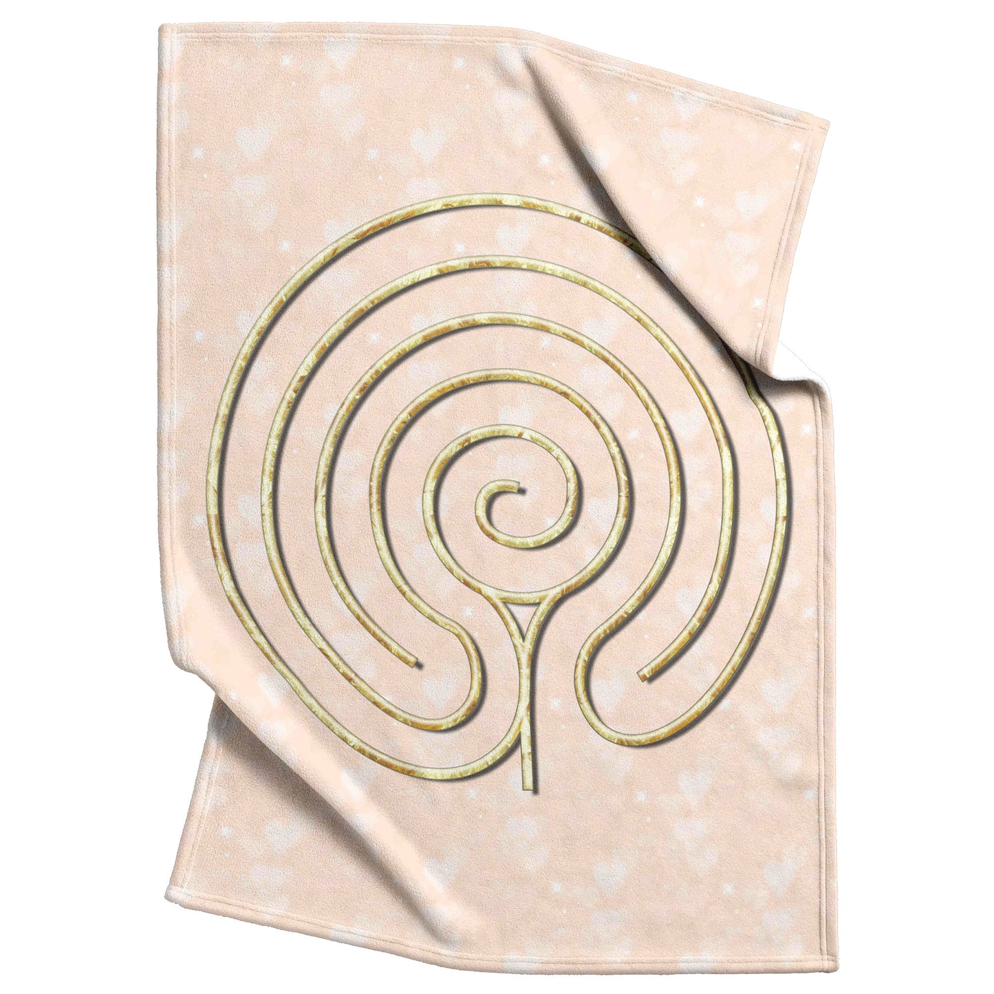 Hindu Labyrinth Therapy Blanket - Peach