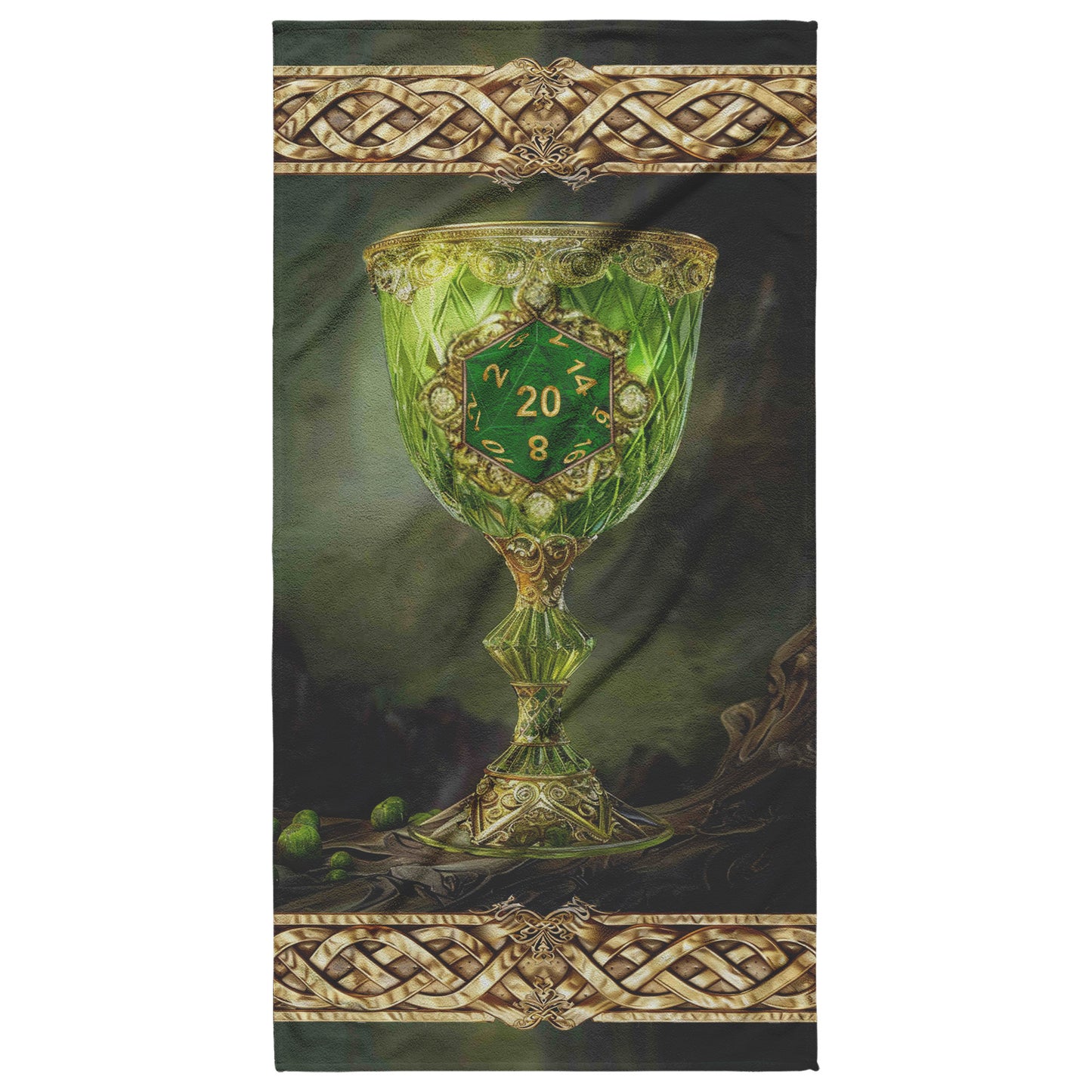 Peridot Goblet D20 Beach Towel