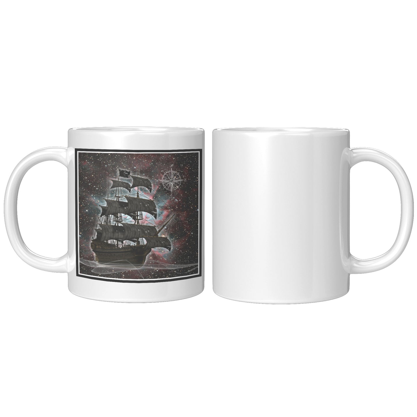 Pirate Ghost Ship Accent Mug - Green-Red
