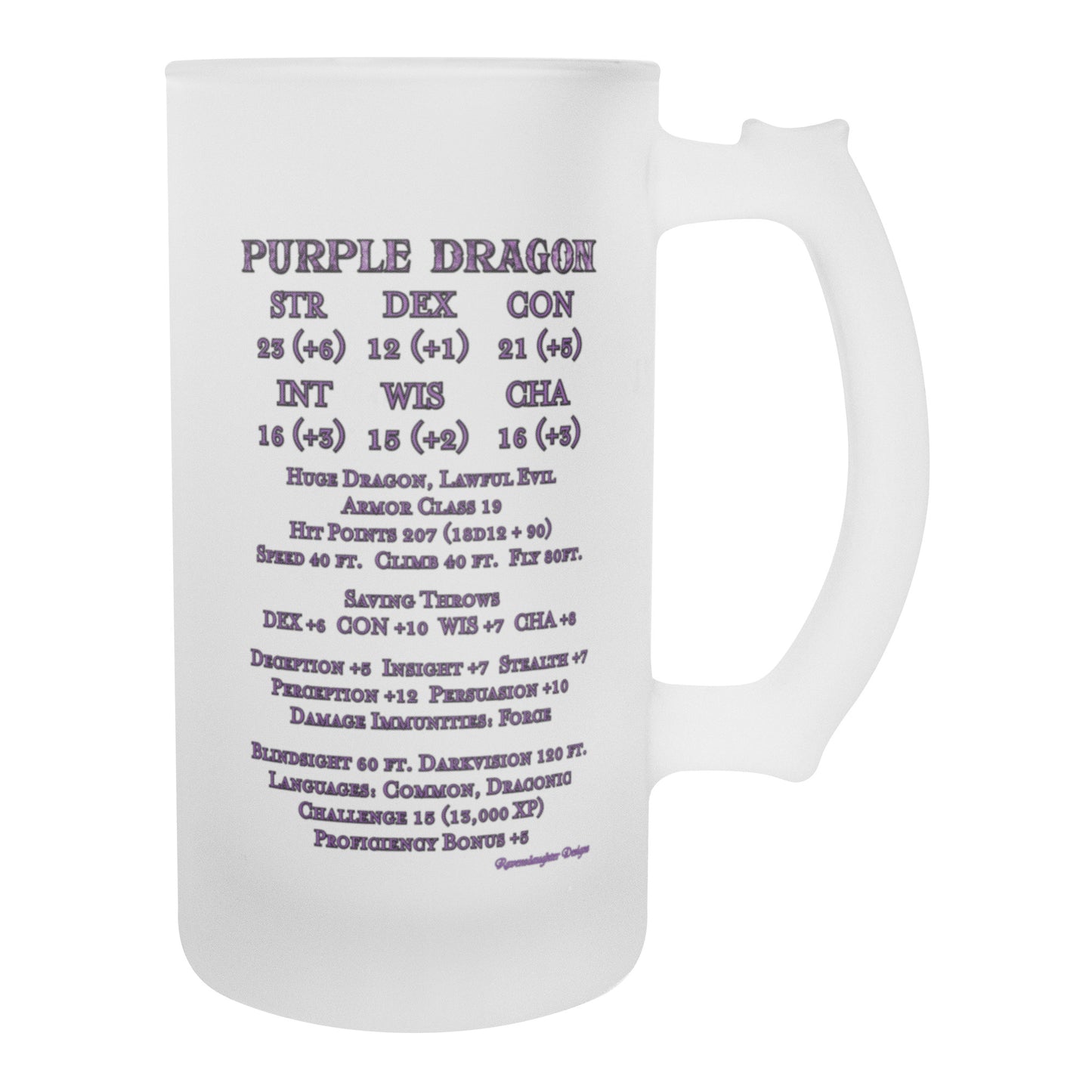 Purple Dragon Frosted Mug