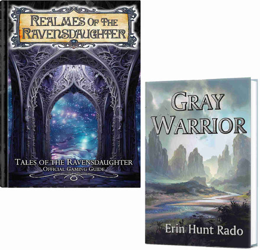 Realmes of the Ravensdaughter RPG Guide AND Gray Warrior Hardcover Books