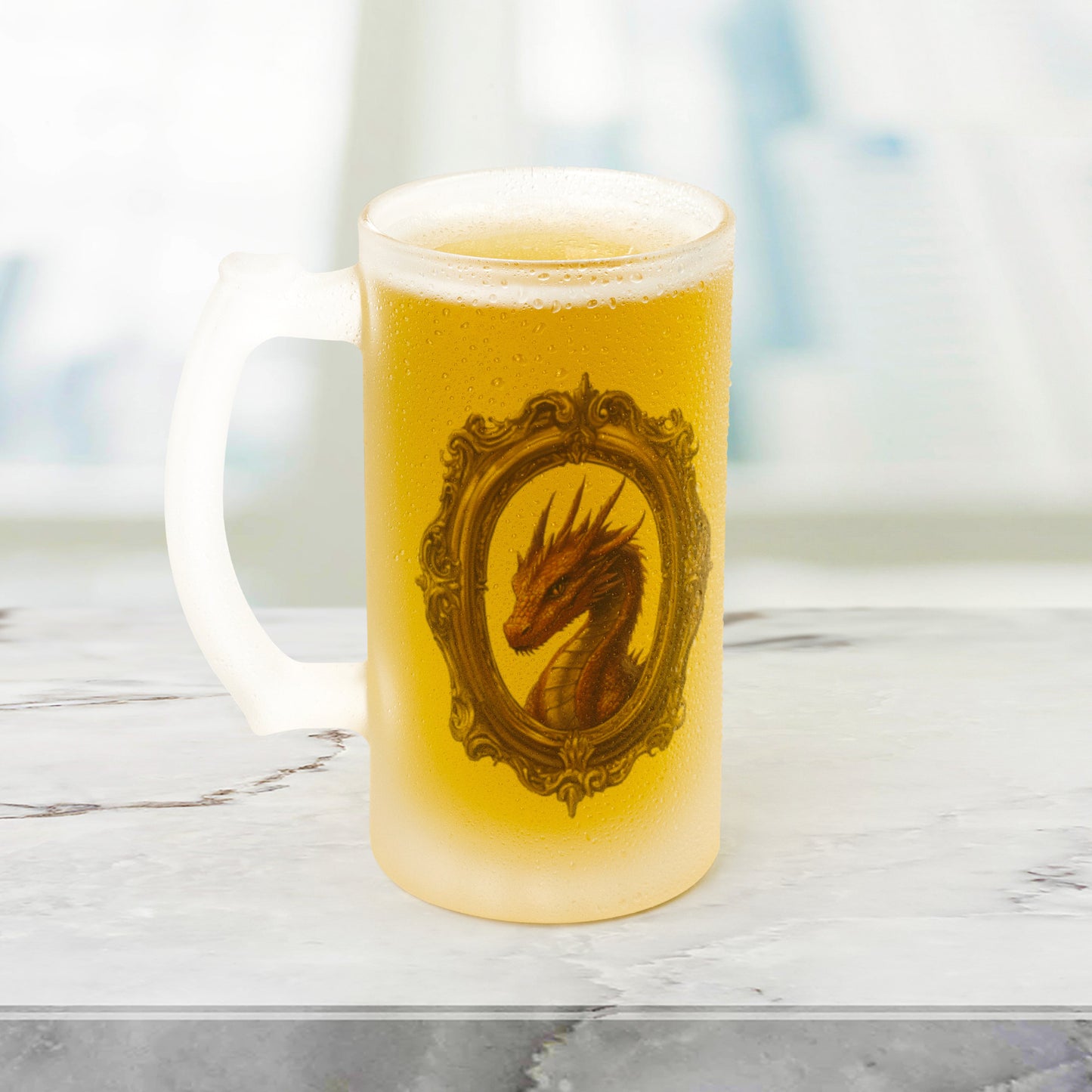 Red Dragon Frosted Mug