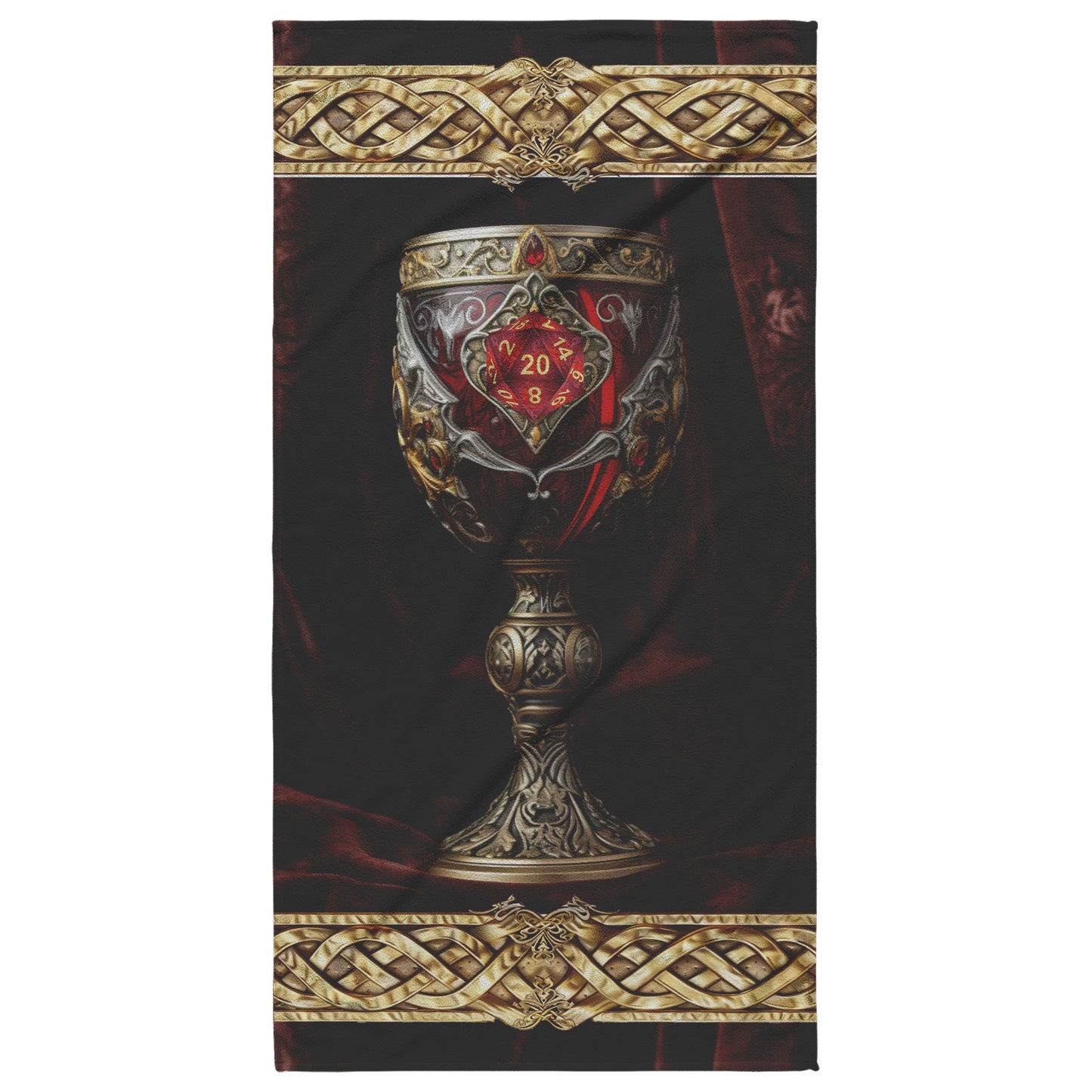 Ruby Goblet D20 Beach Towel