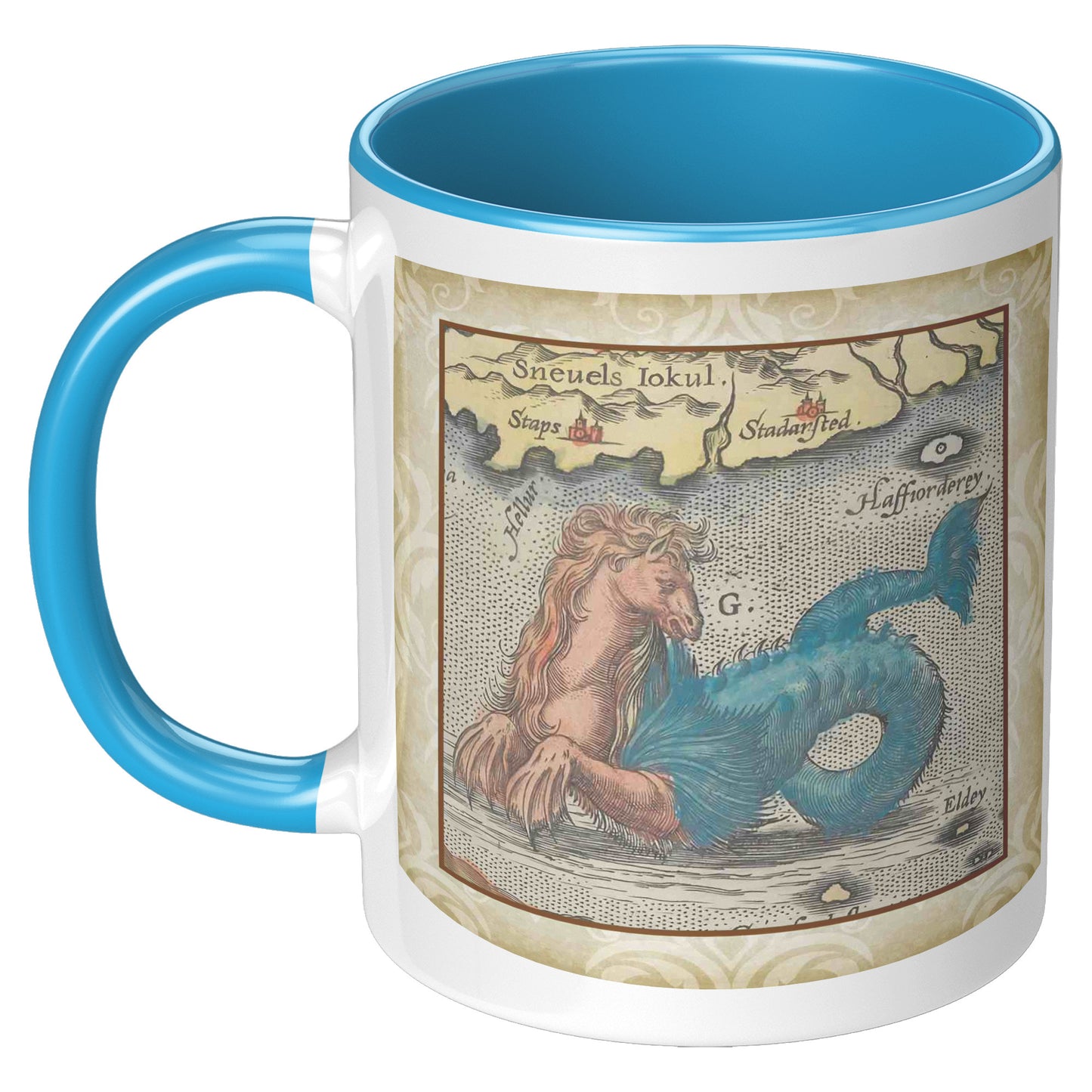 Sea Monster Accent Mug - Hippocampus Color