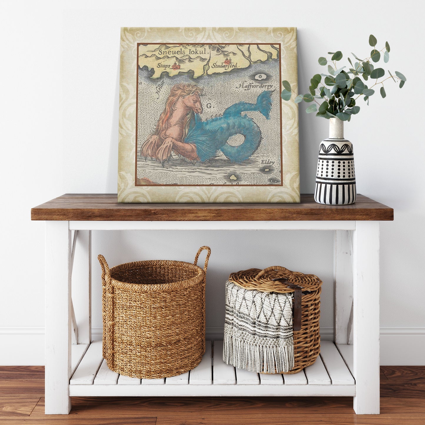 Sea Monster Canvas Print - Hippocampus Color