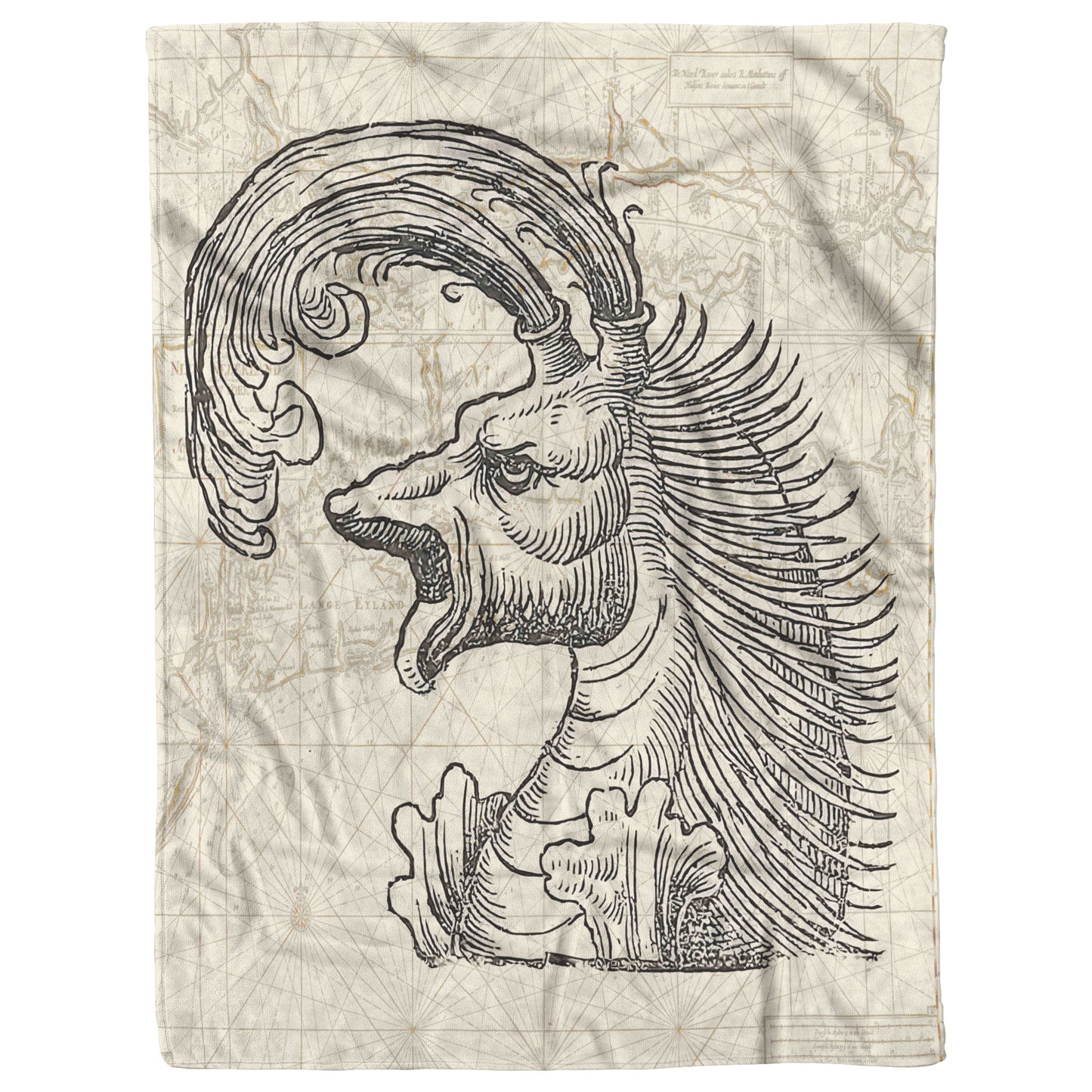 Sea Monster Fleece Blanket - Big Mouth