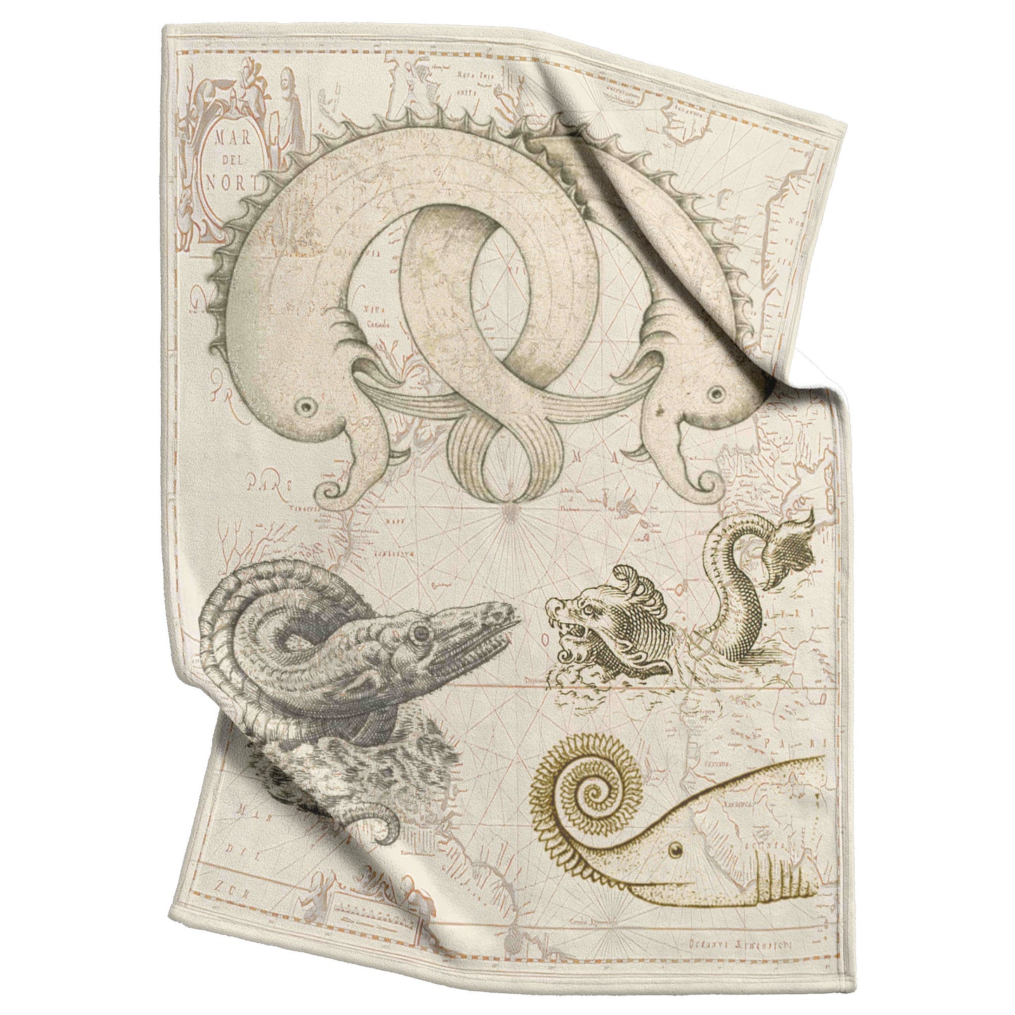 Sea Monster Fleece Blanket - Foursome